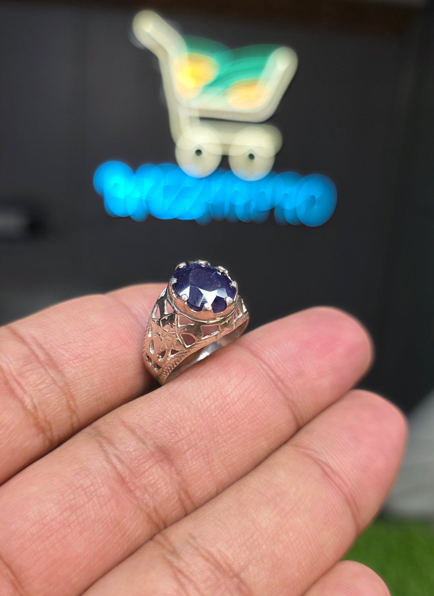 Premium Quality African Neelam Ring