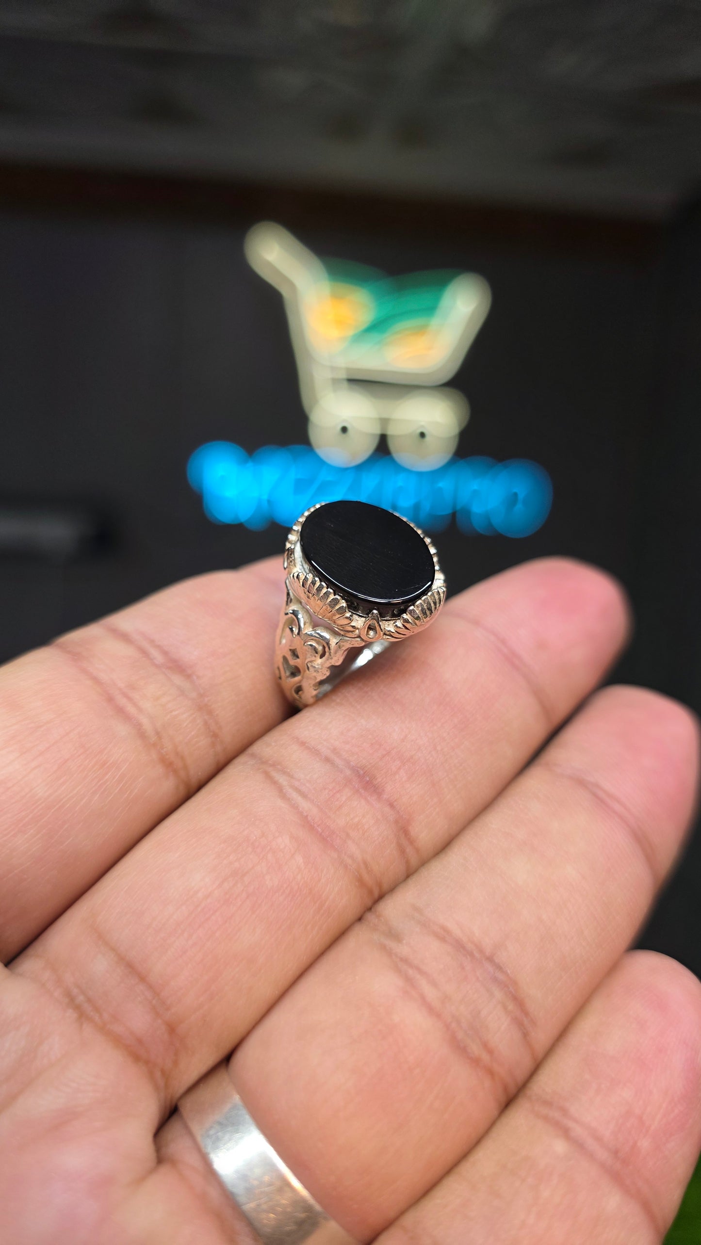 Premium Quality Black Aqeeq Ring