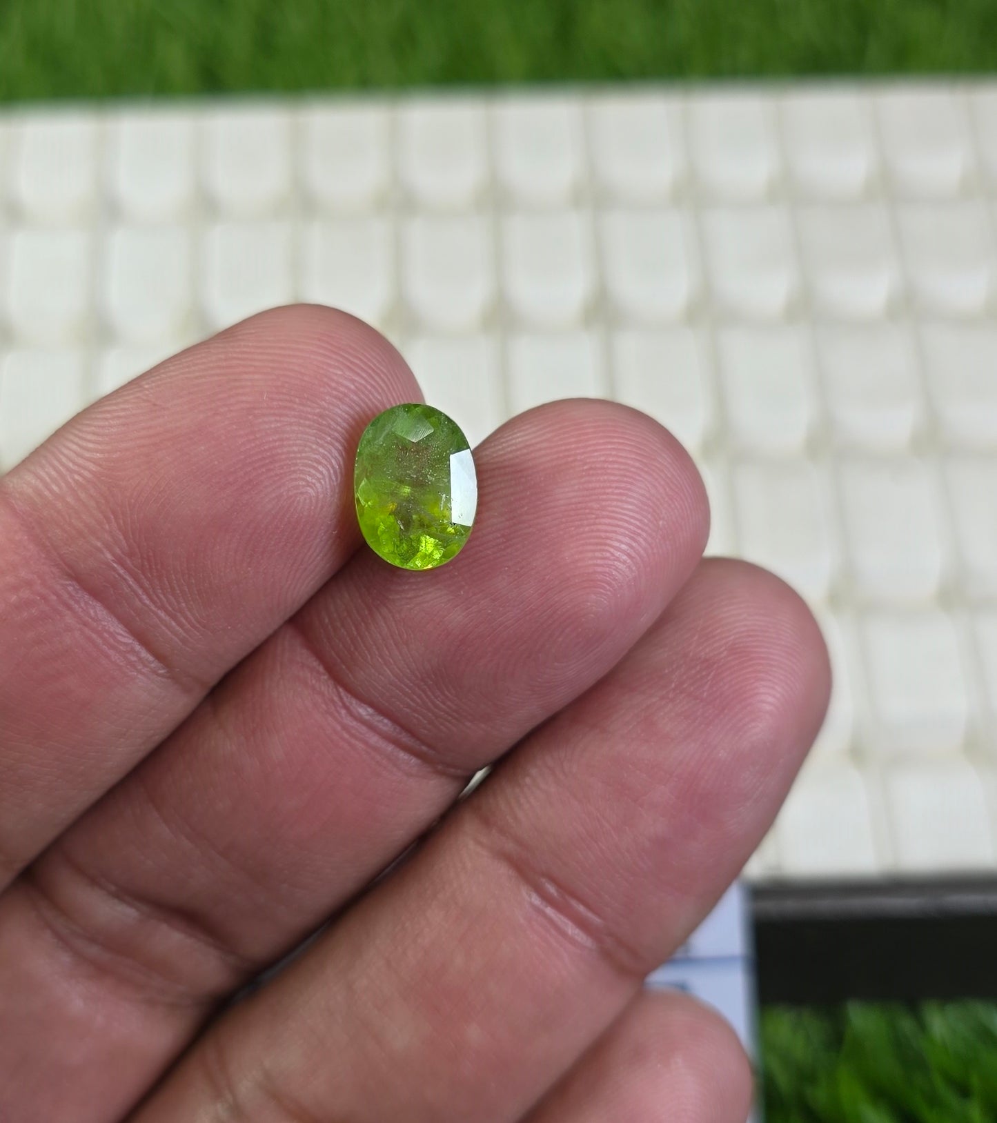 Natural Peridot Stone With Lab Certificate