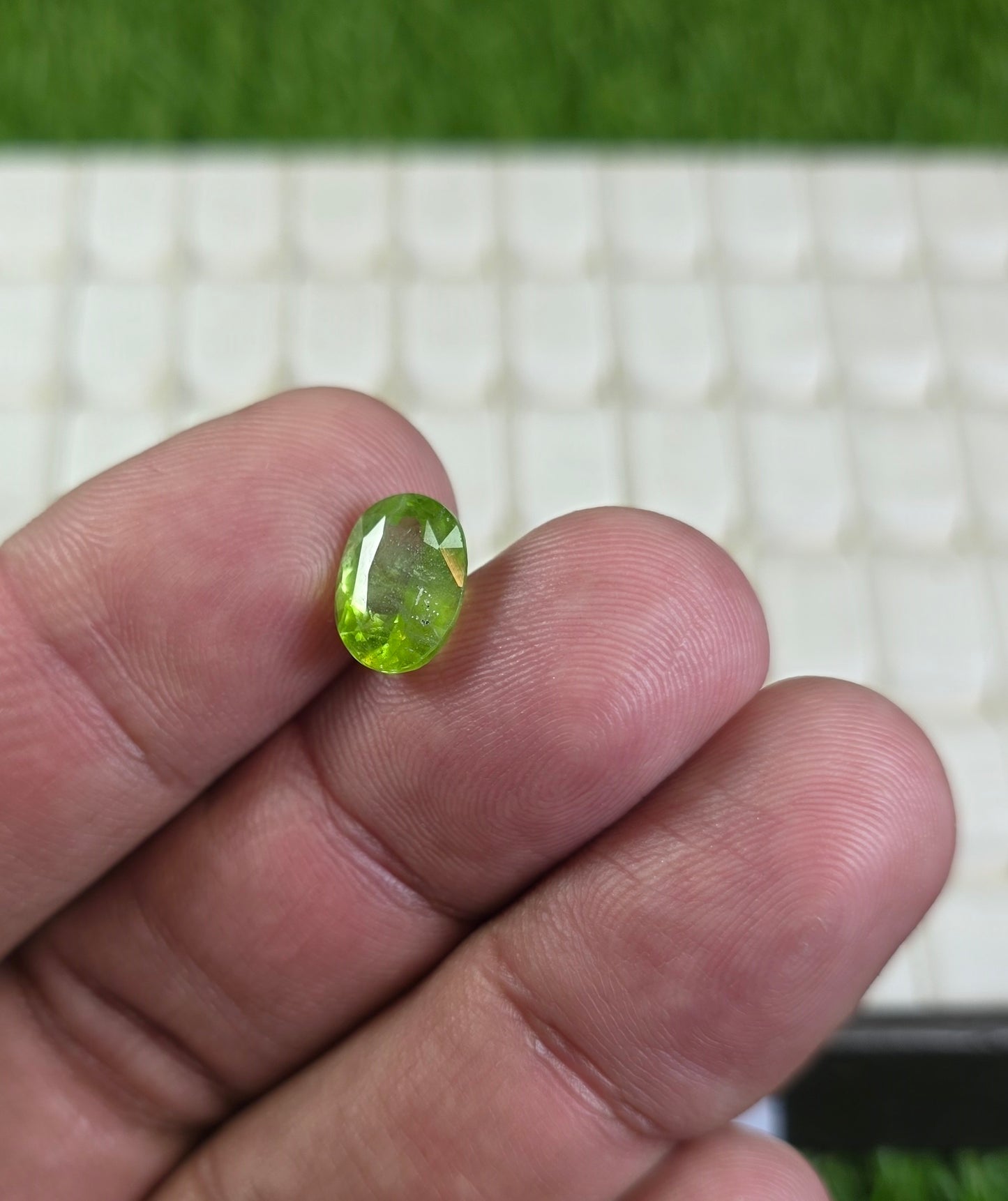 Natural Peridot Stone With Lab Certificate