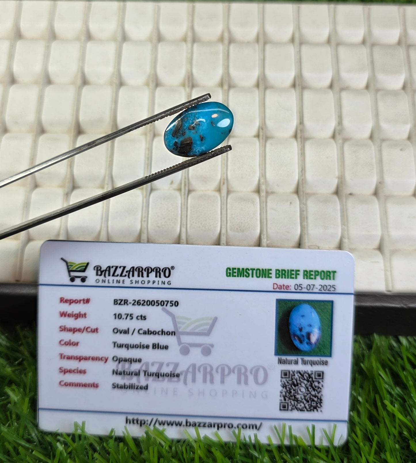 Natural Nisha Puri Feroza Stone With Lab Certificate