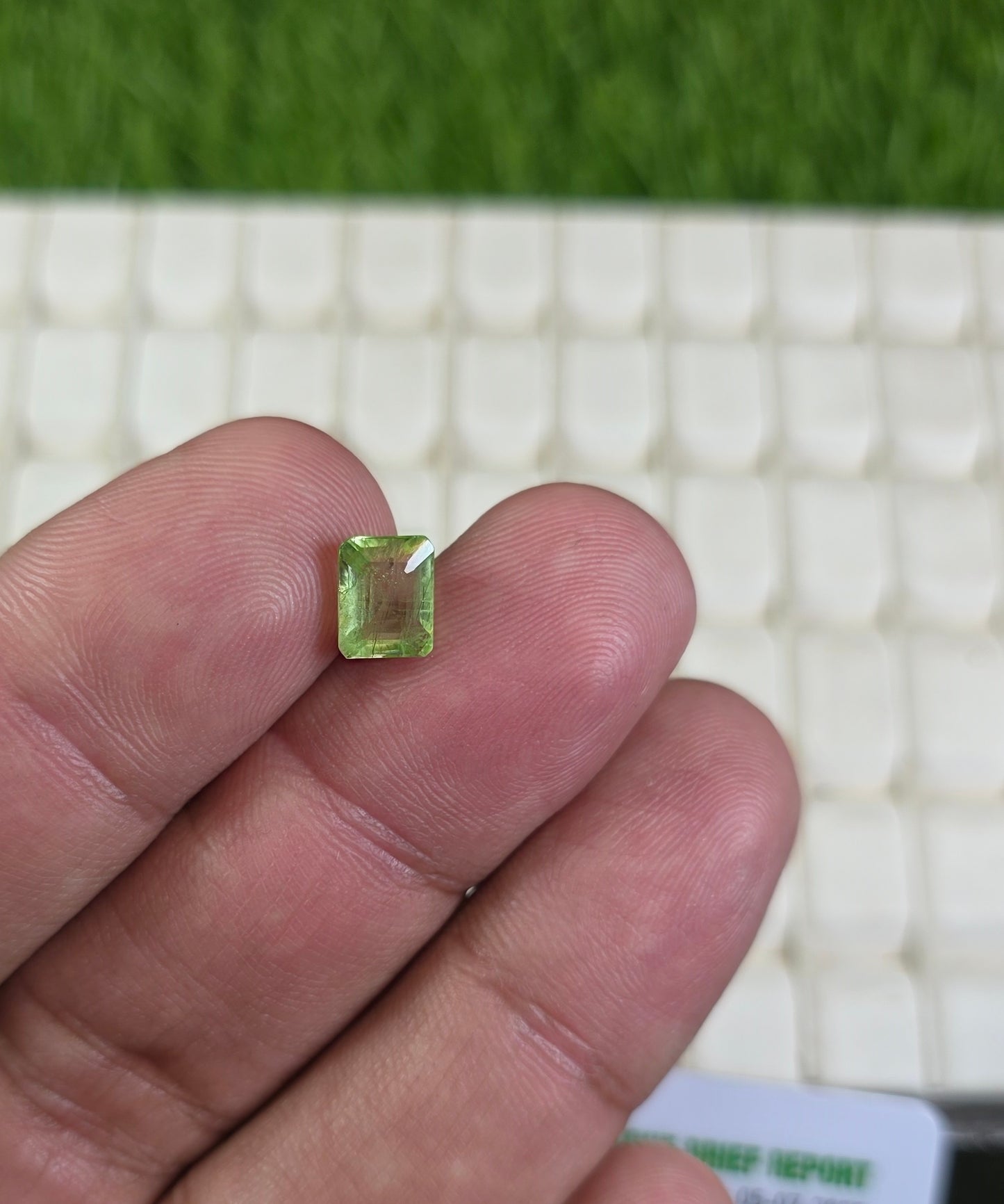 Natural Peridot Stone With Lab Certificate