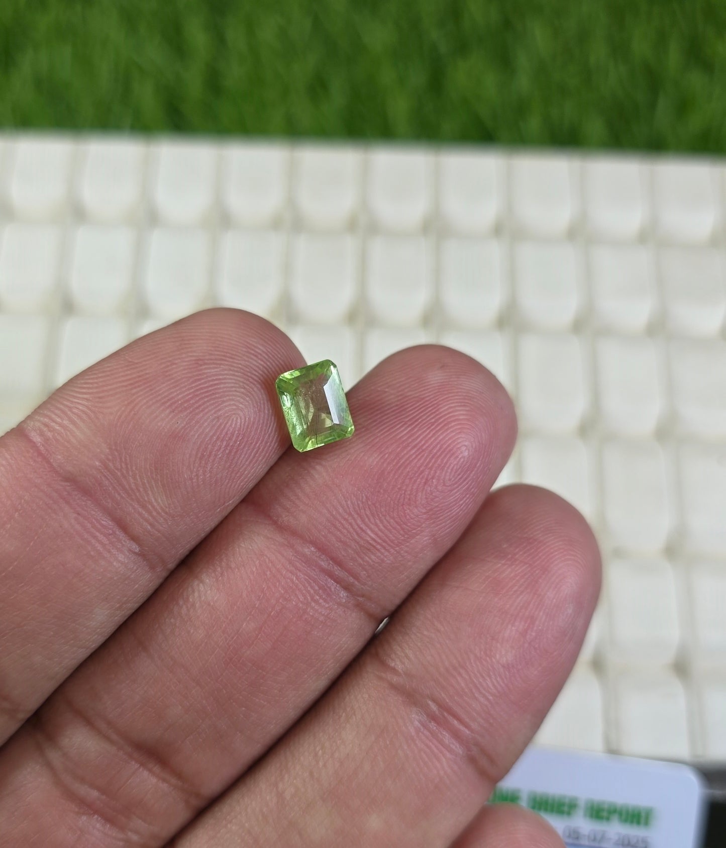 Natural Peridot Stone With Lab Certificate