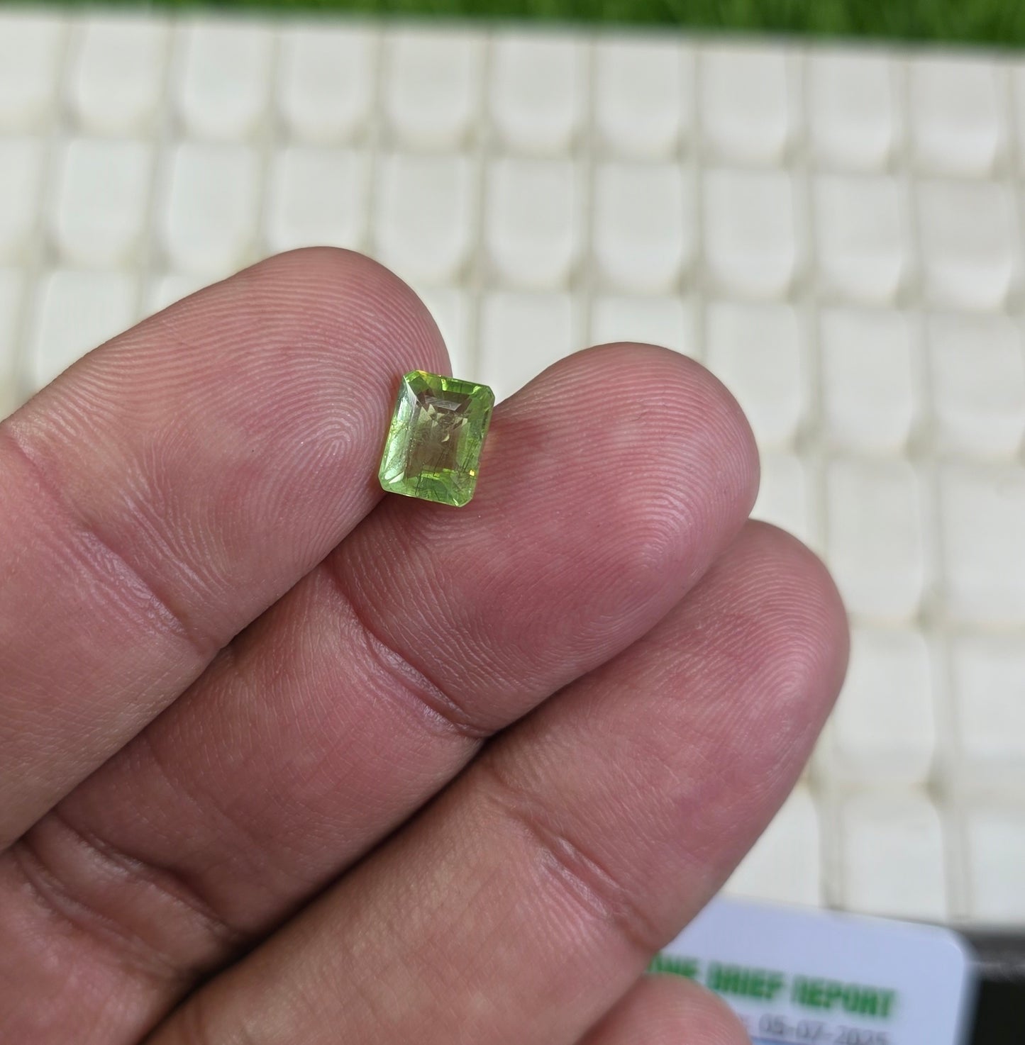 Natural Peridot Stone With Lab Certificate