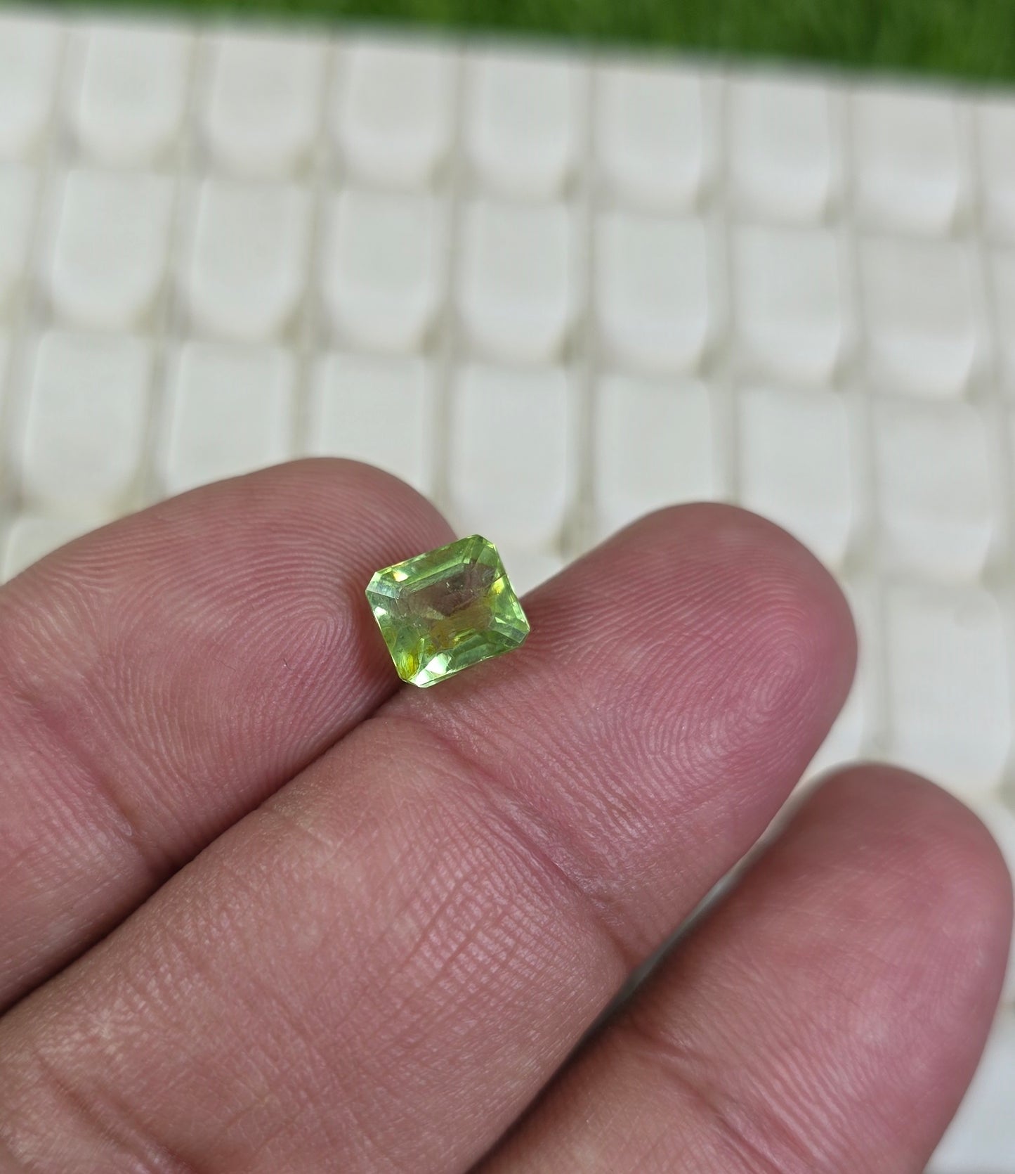 Natural Peridot Stone With Lab Certificate