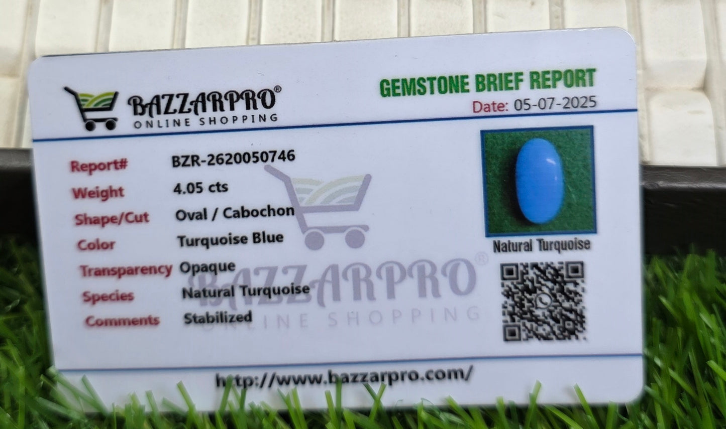 Natural Nisha Puri Feroza Stone With Lab Certificate