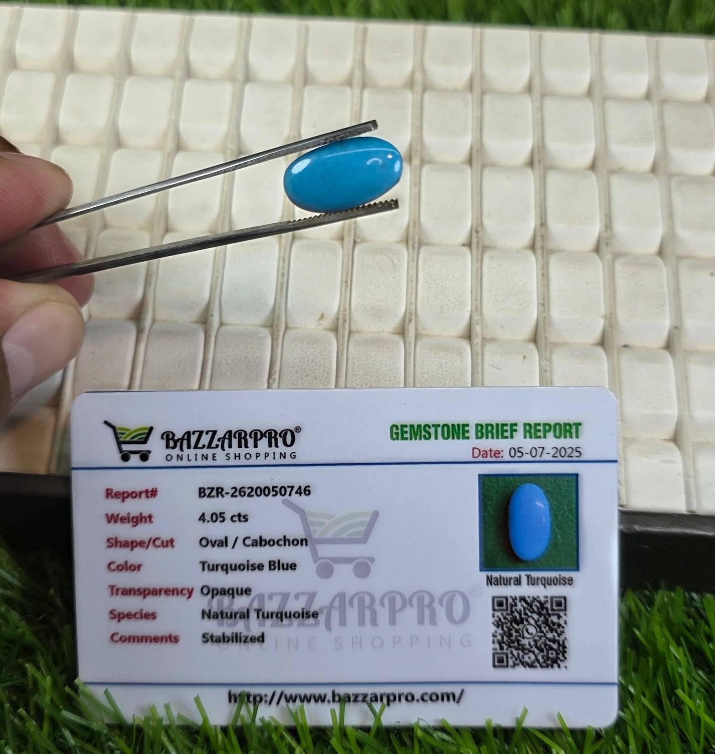 Natural Nisha Puri Feroza Stone With Lab Certificate