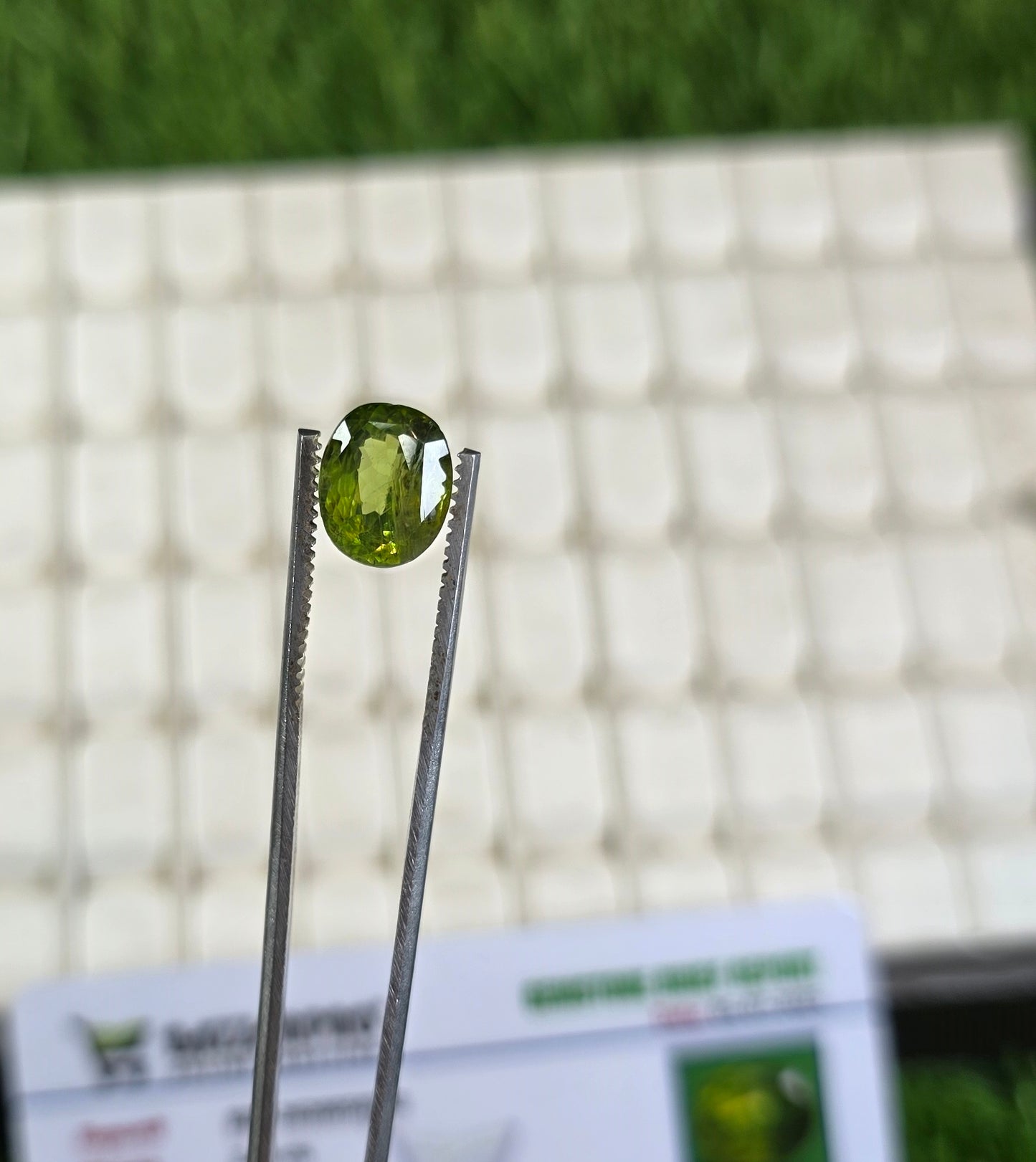 Natural Peridot Stone With Lab Certificate