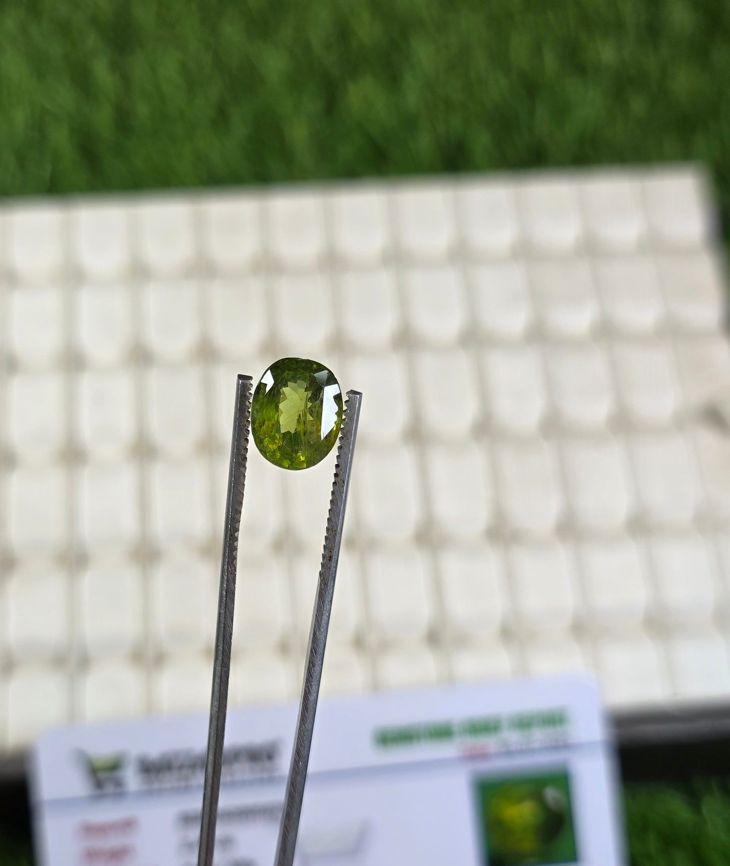 Natural Peridot Stone With Lab Certificate