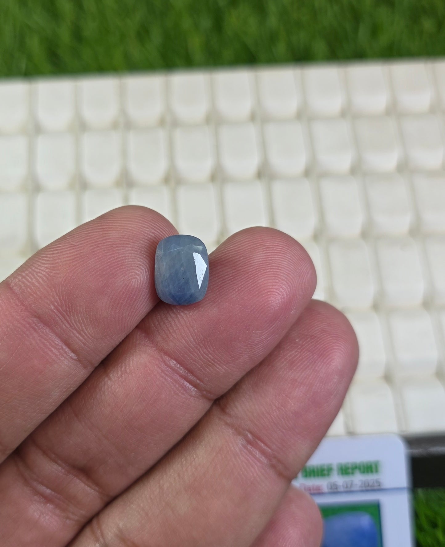 Natural Ceylon Neelam Stone With Lab Certificate