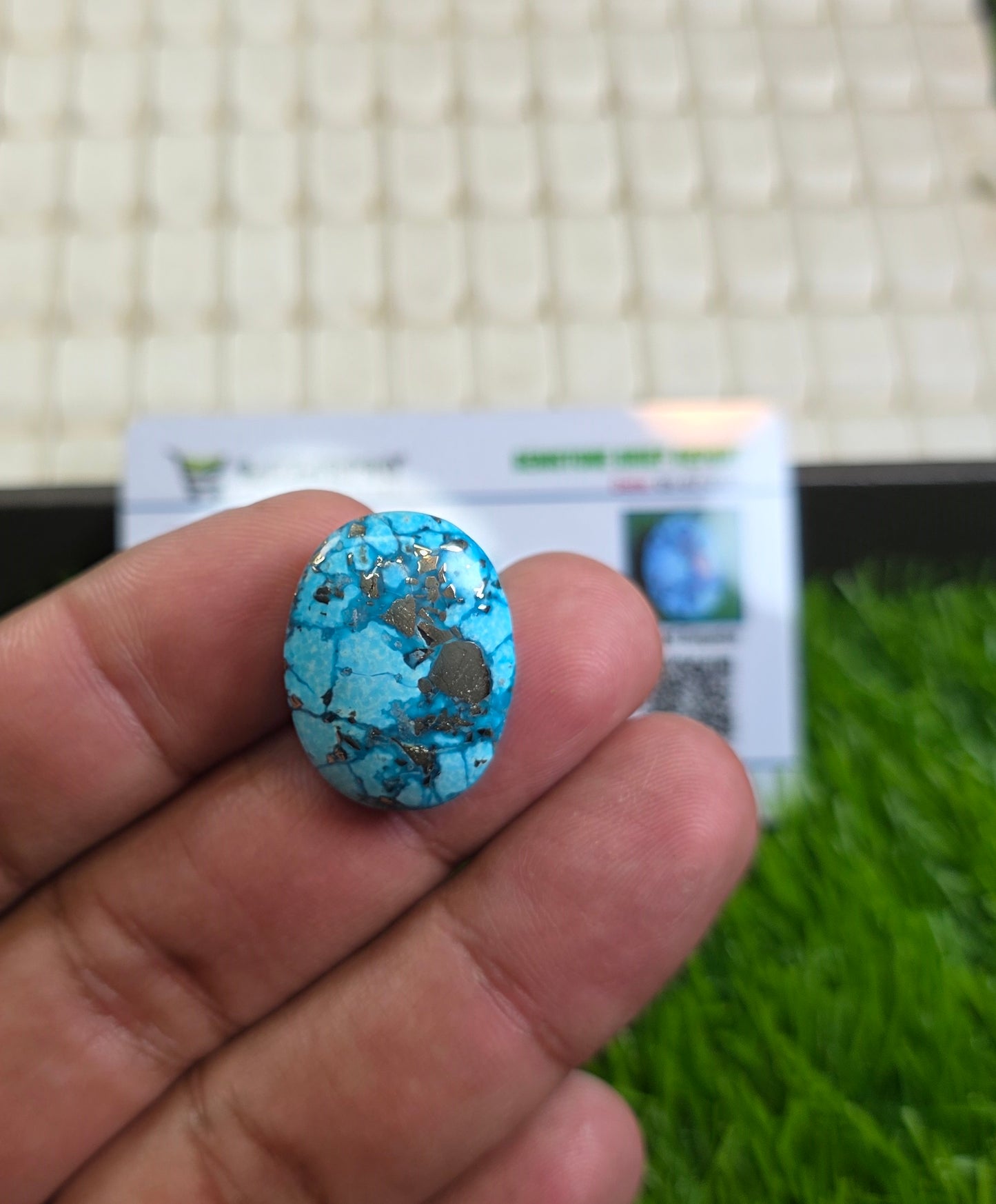 Natural Nisha Puri Feroza Stone With Lab Certificate