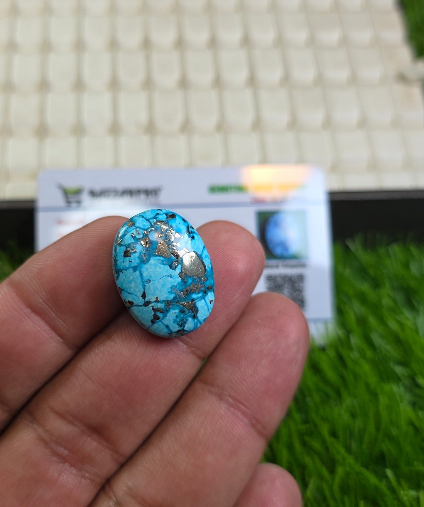 Natural Nisha Puri Feroza Stone With Lab Certificate
