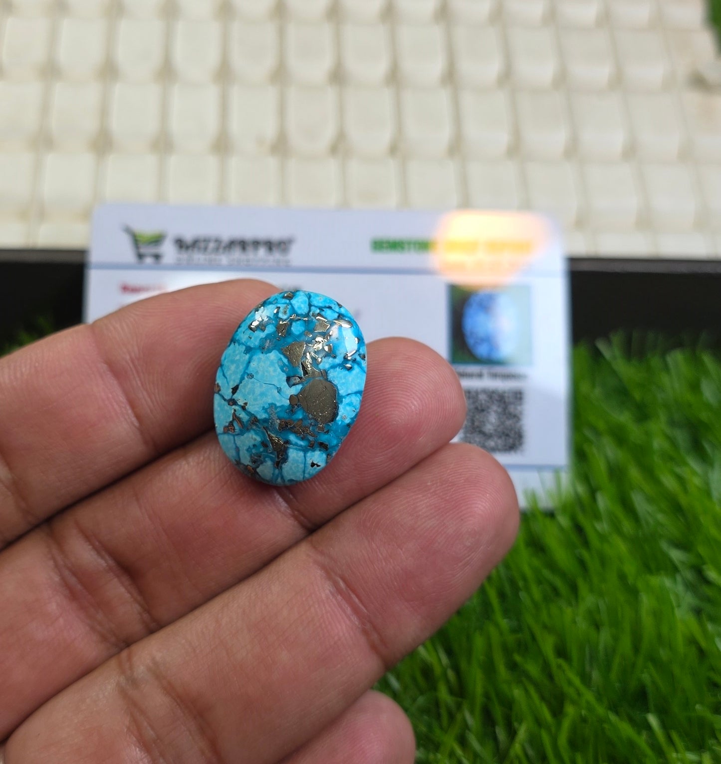 Natural Nisha Puri Feroza Stone With Lab Certificate