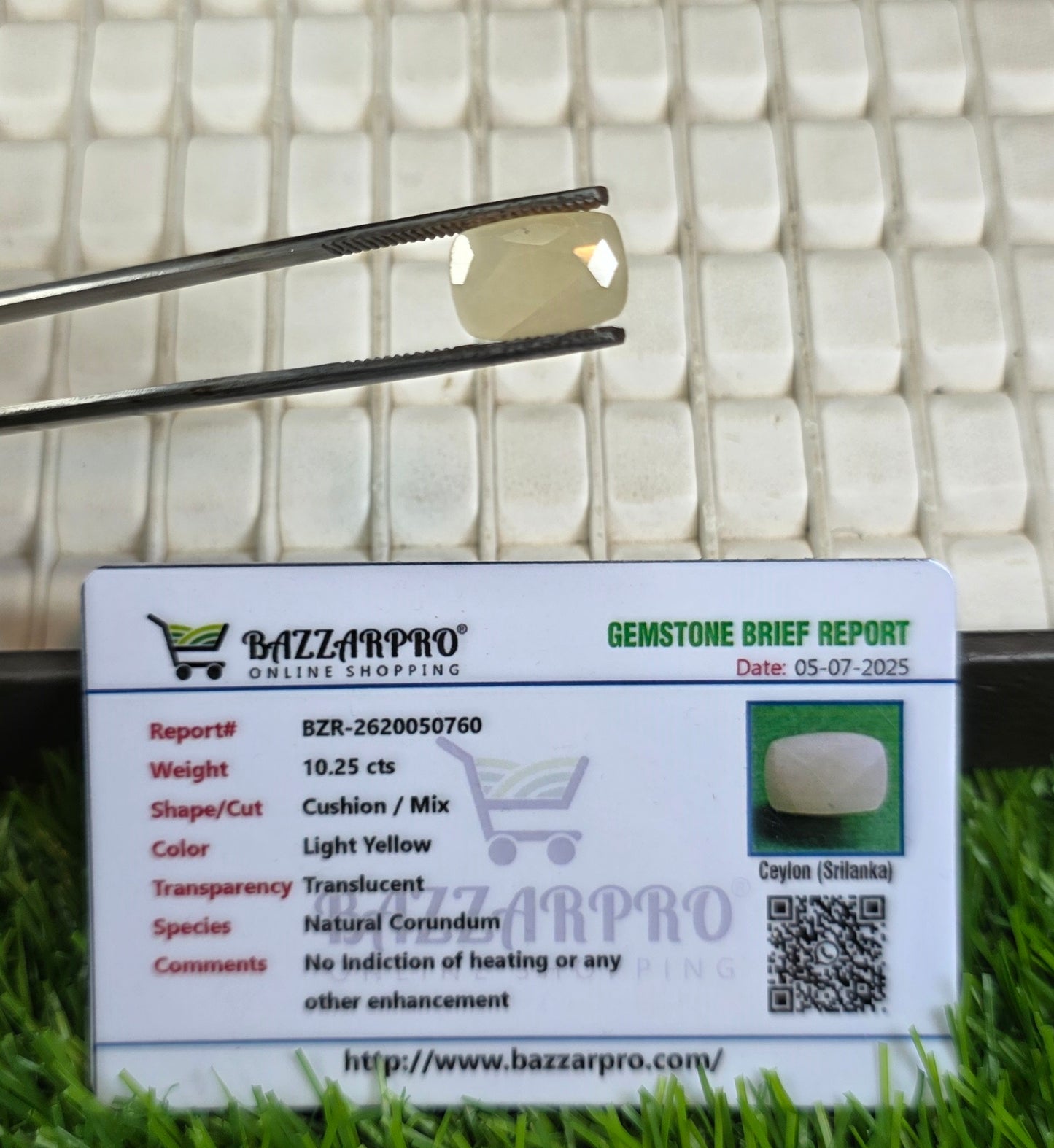 Natural Ceylon Pukhraj Stone With Lab Certificate