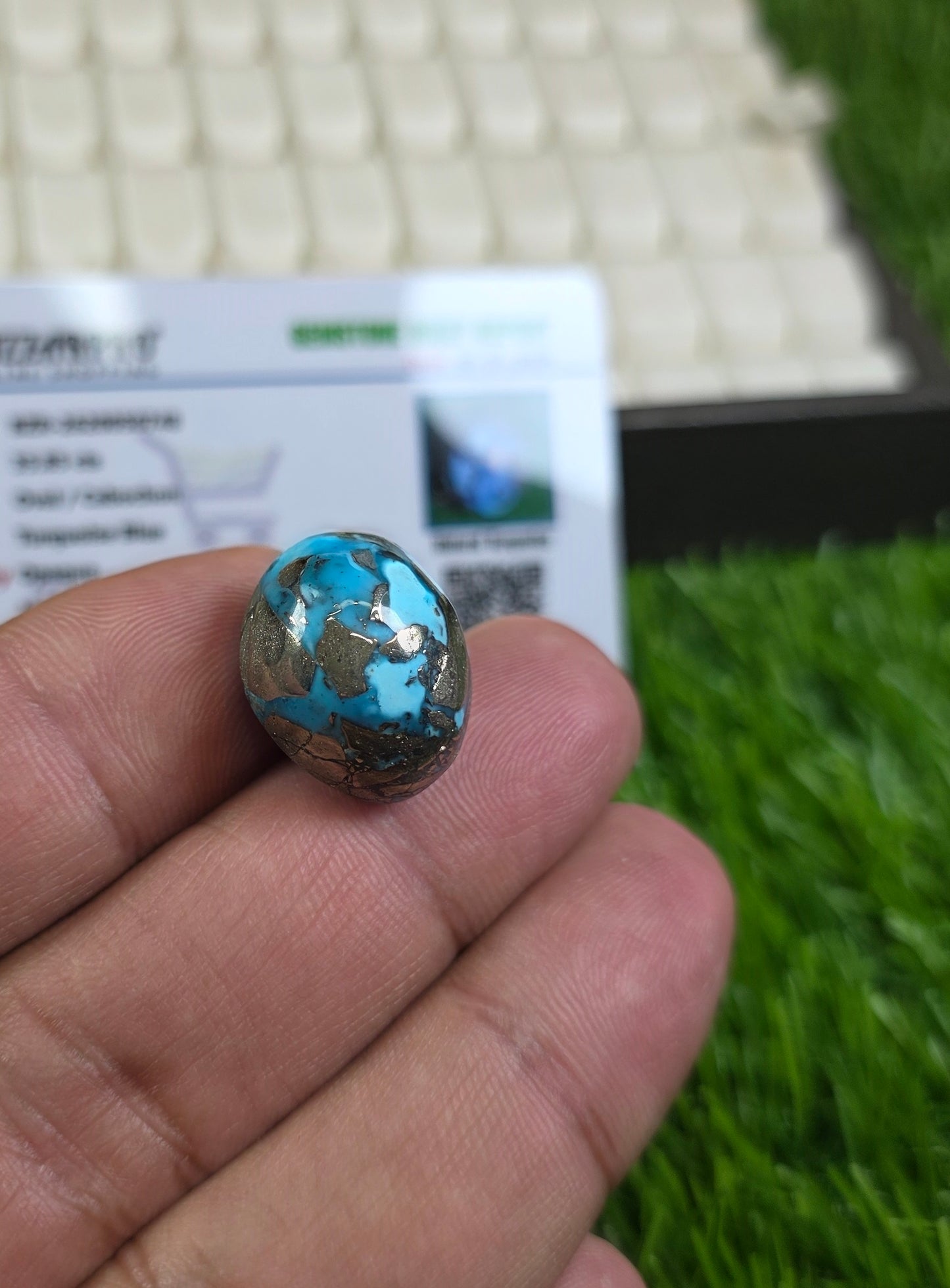 Natural Nisha Puri Feroza Stone With Lab Certificate