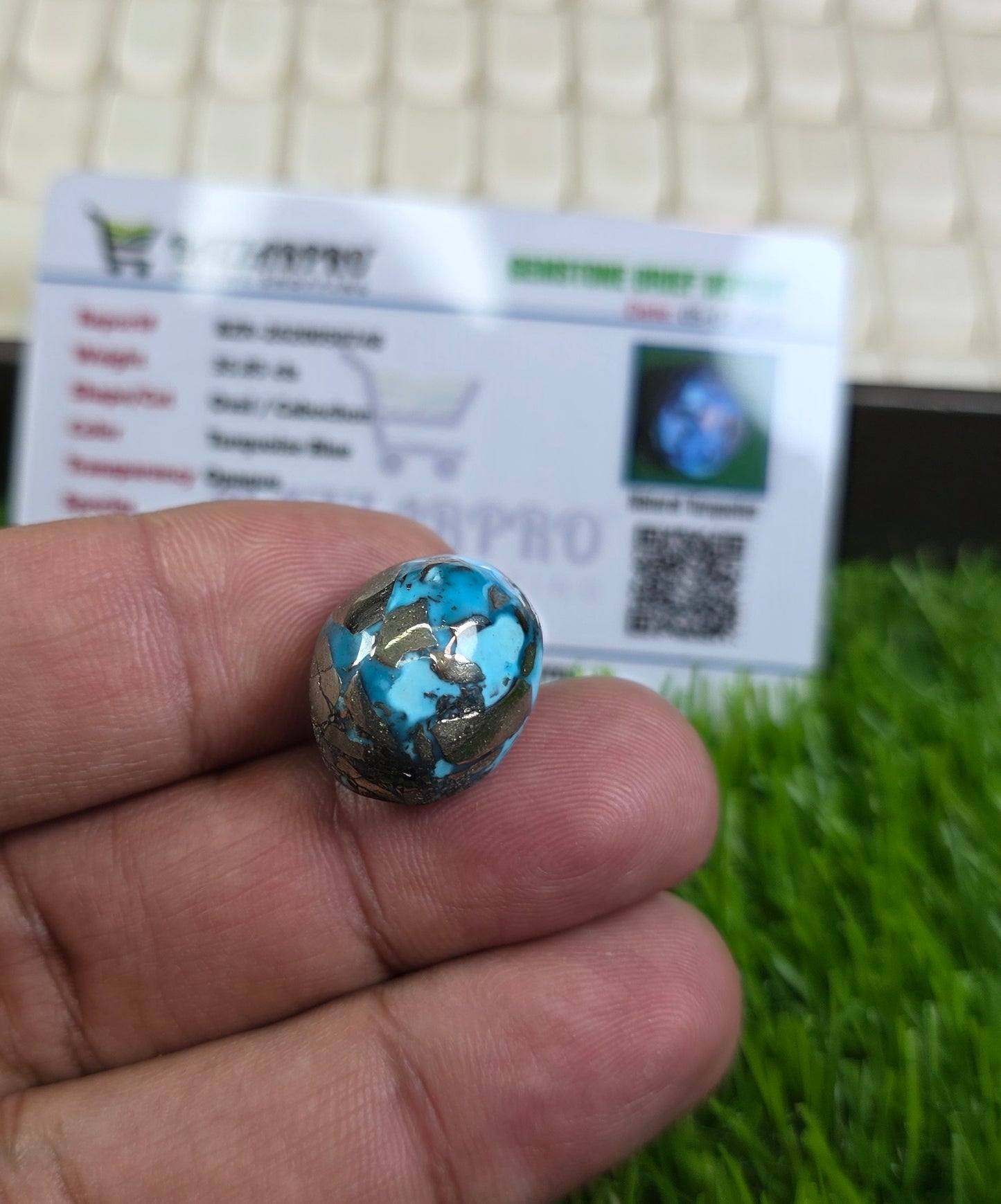 Natural Nisha Puri Feroza Stone With Lab Certificate