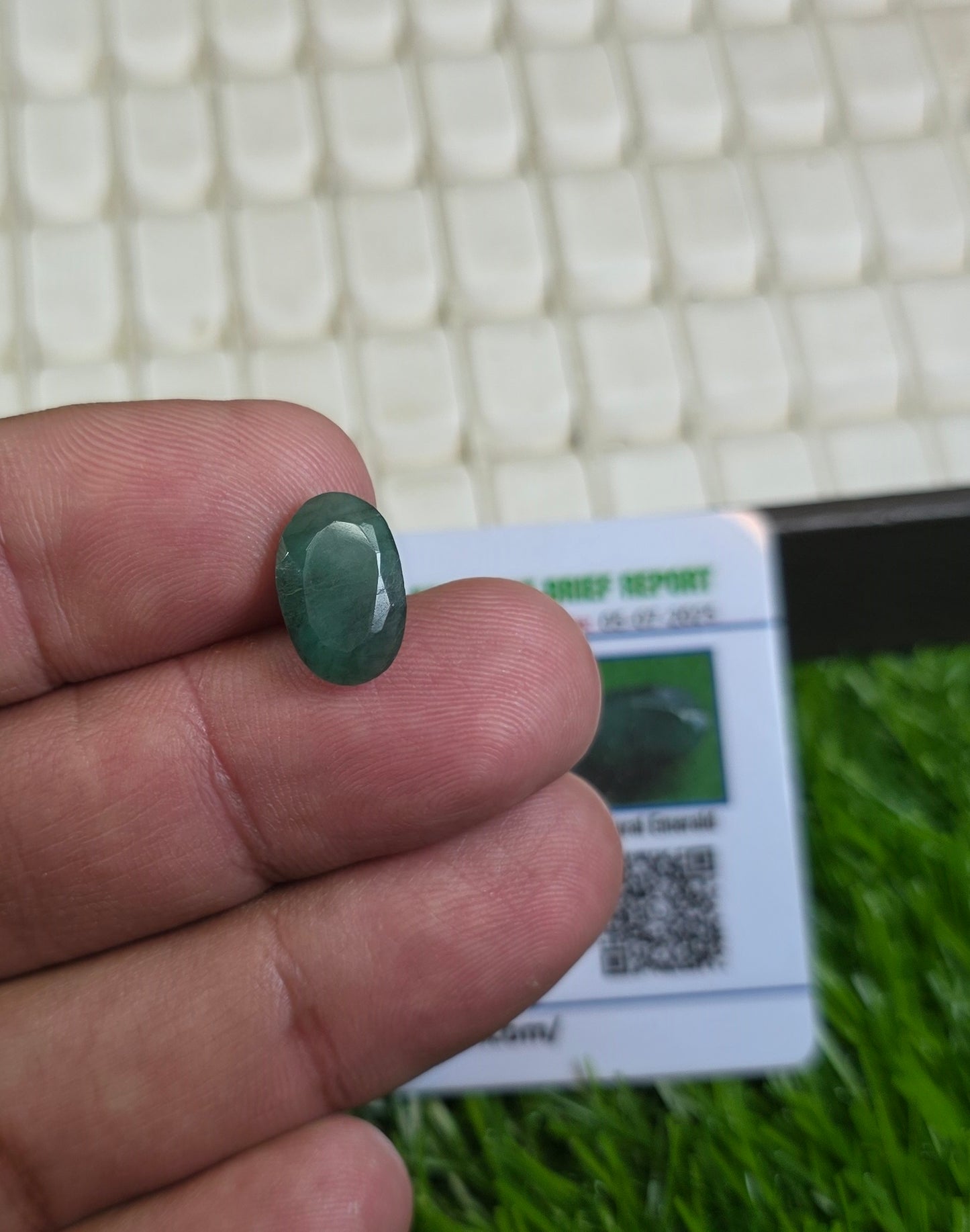 Natural Zambia Zamurd Stone With Lab Certificate