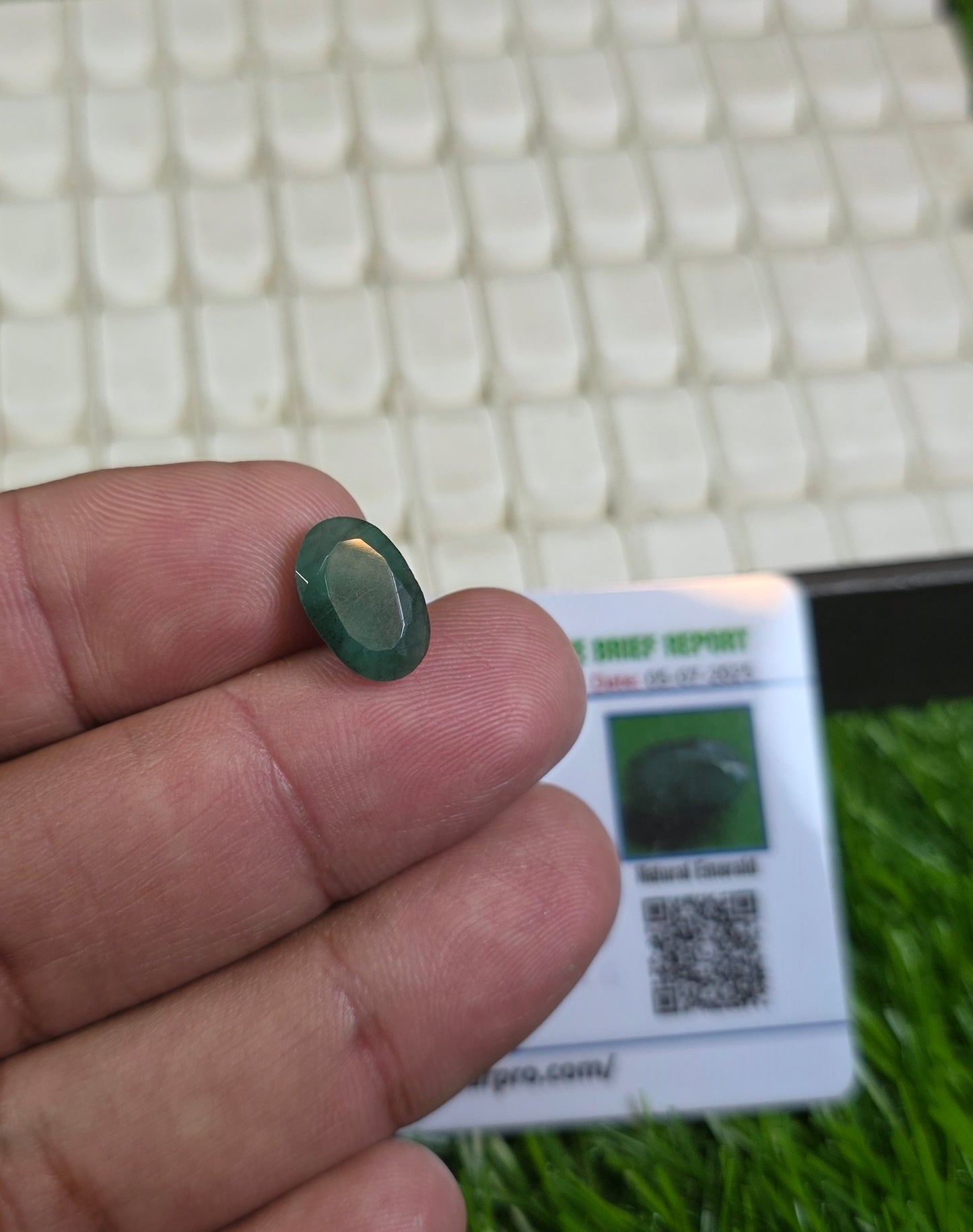 Natural Zambia Zamurd Stone With Lab Certificate