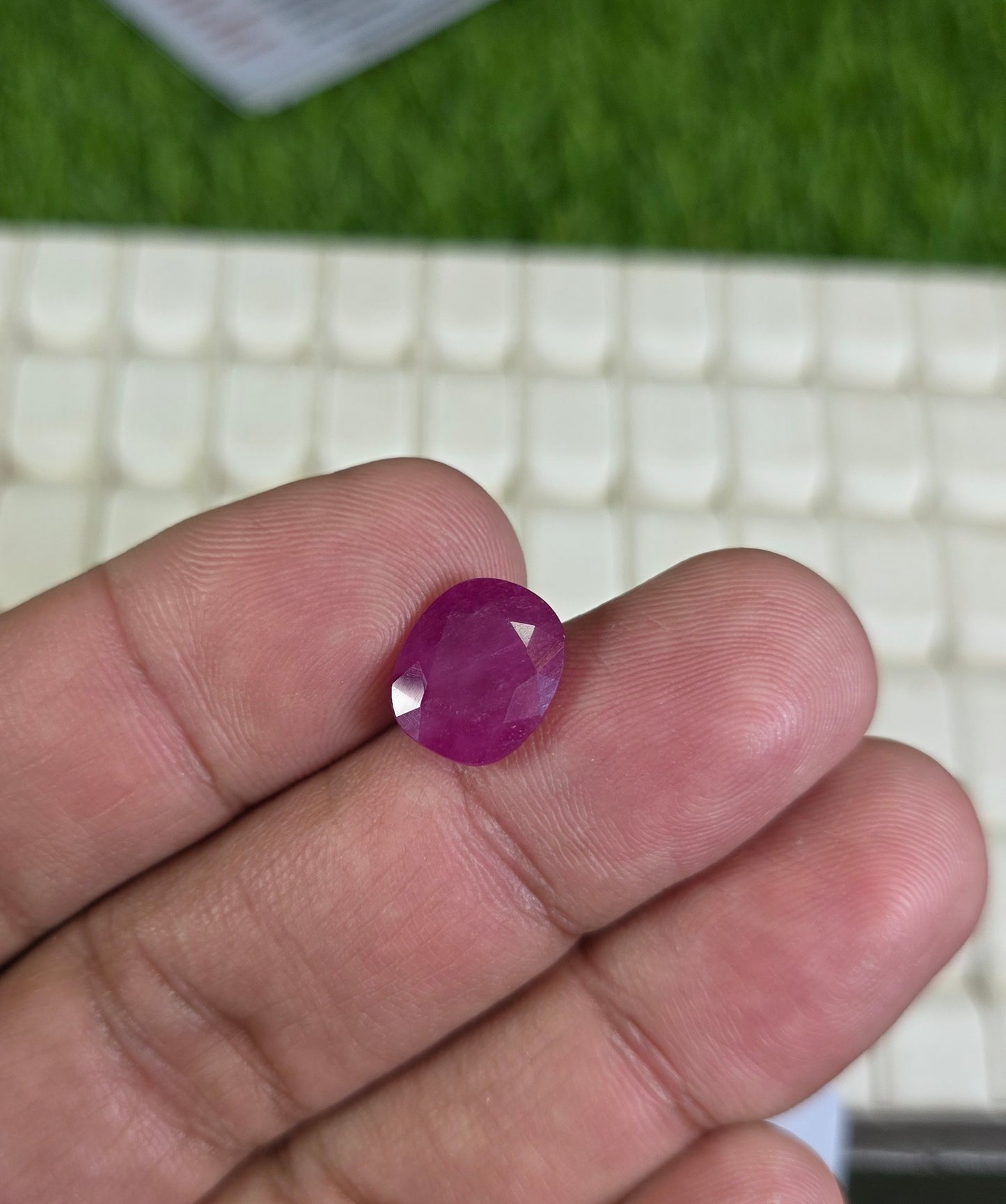 Natural Ruby Stone With Lab Certificate