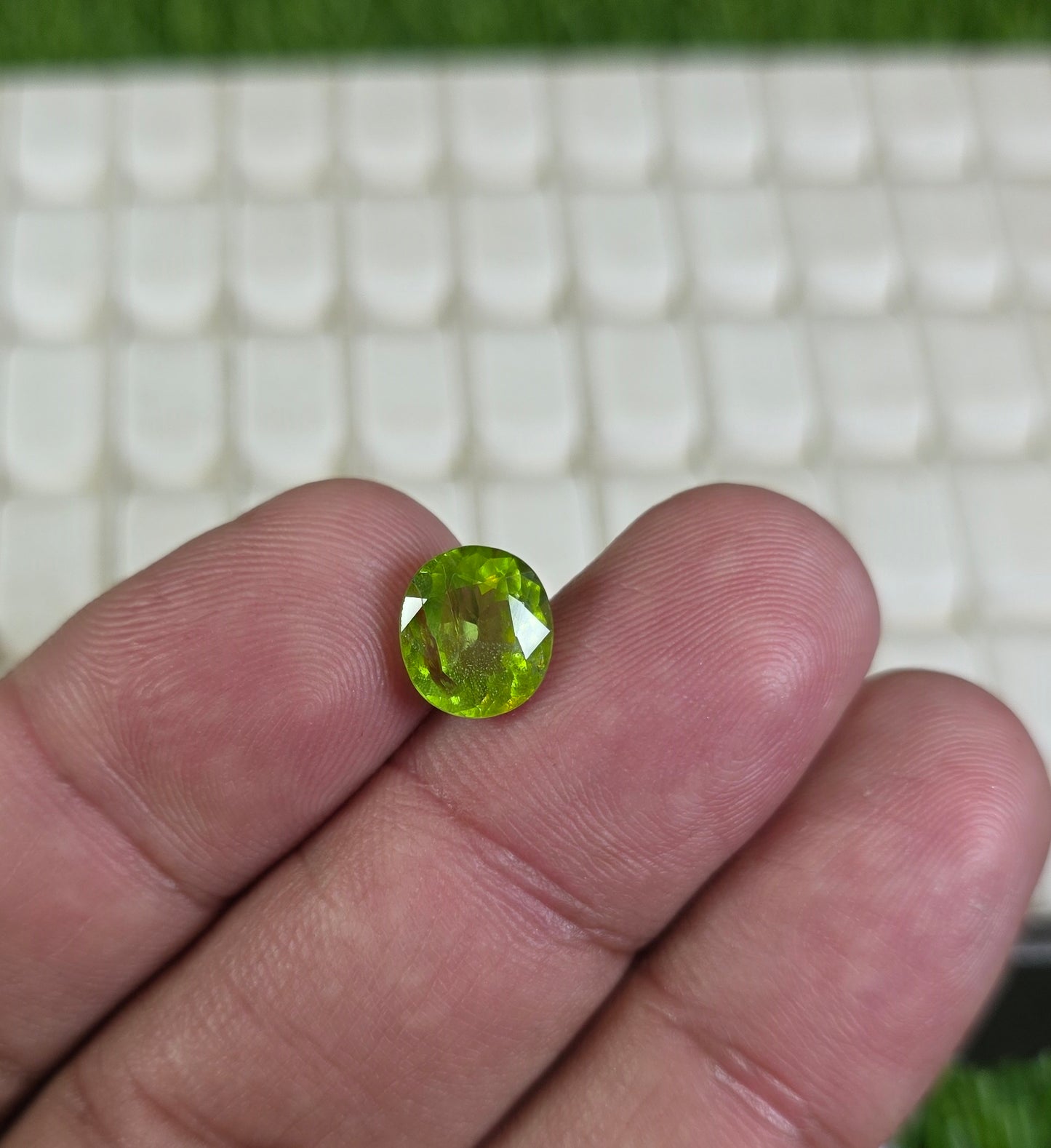 Natural Peridot Stone With Lab Certificate