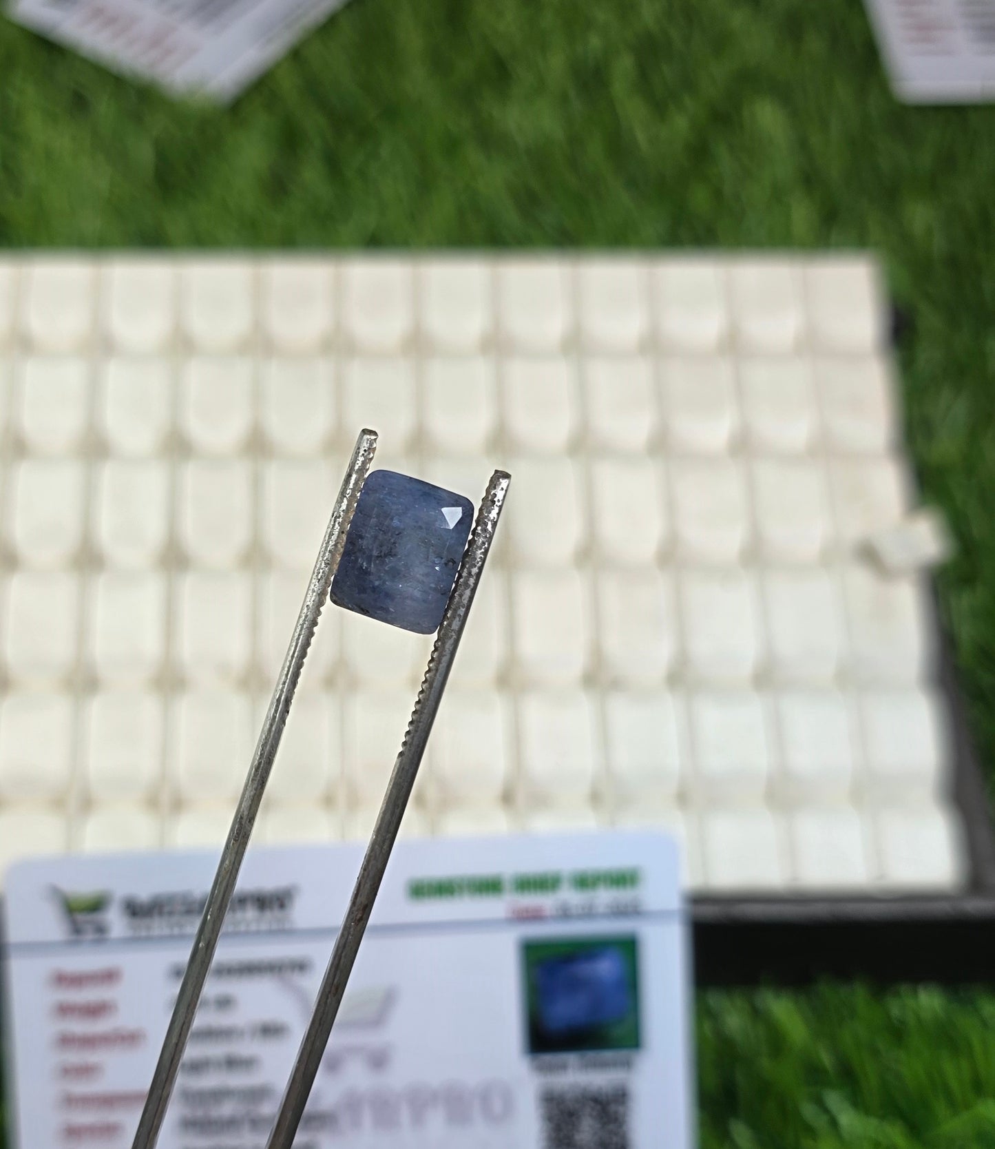 Natural Ceylon Neelam Stone With Lab Certificate