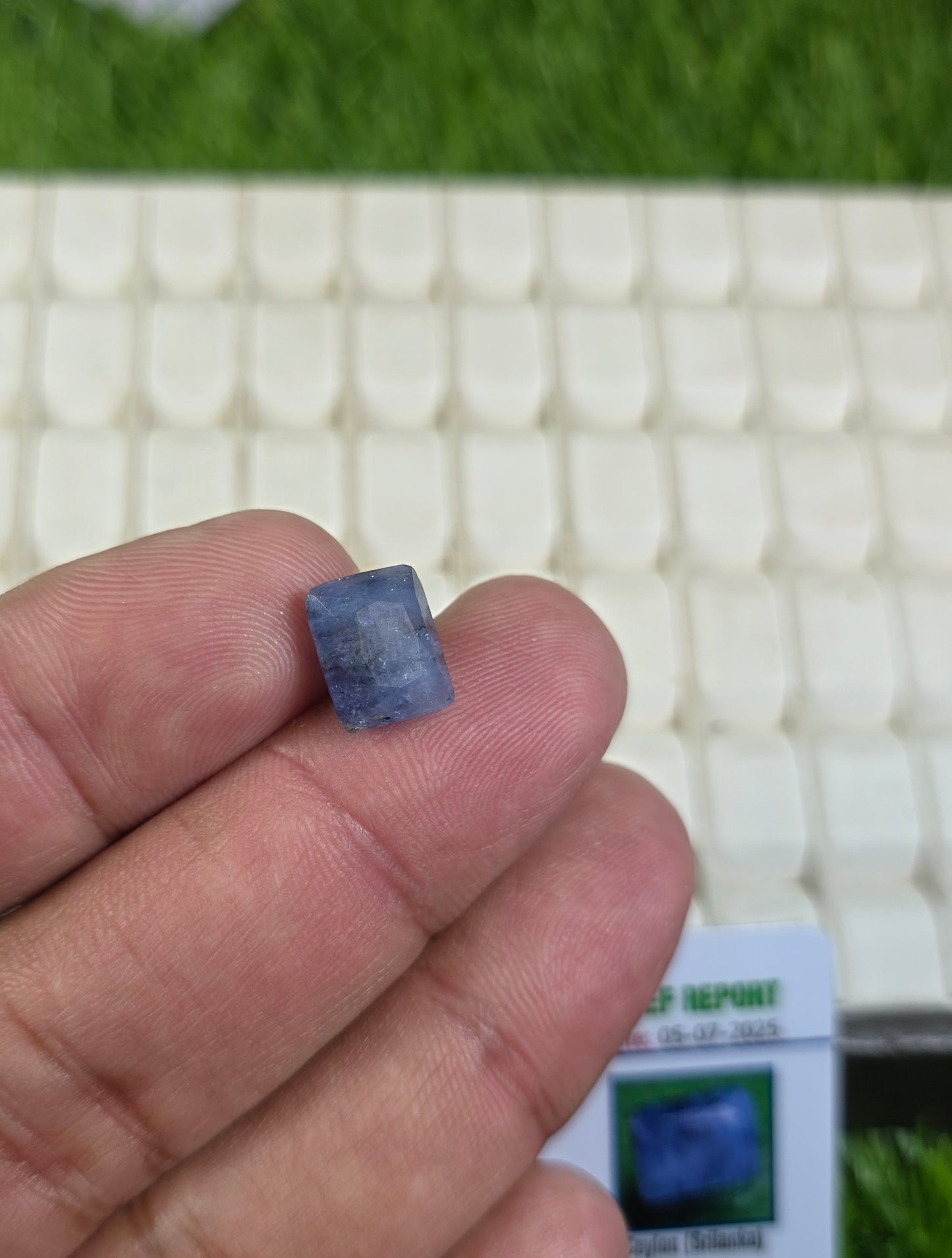 Natural Ceylon Neelam Stone With Lab Certificate