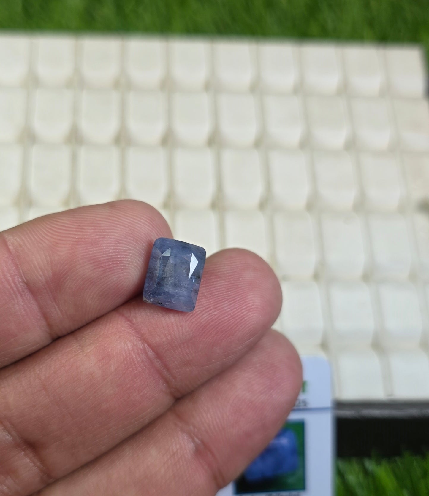 Natural Ceylon Neelam Stone With Lab Certificate