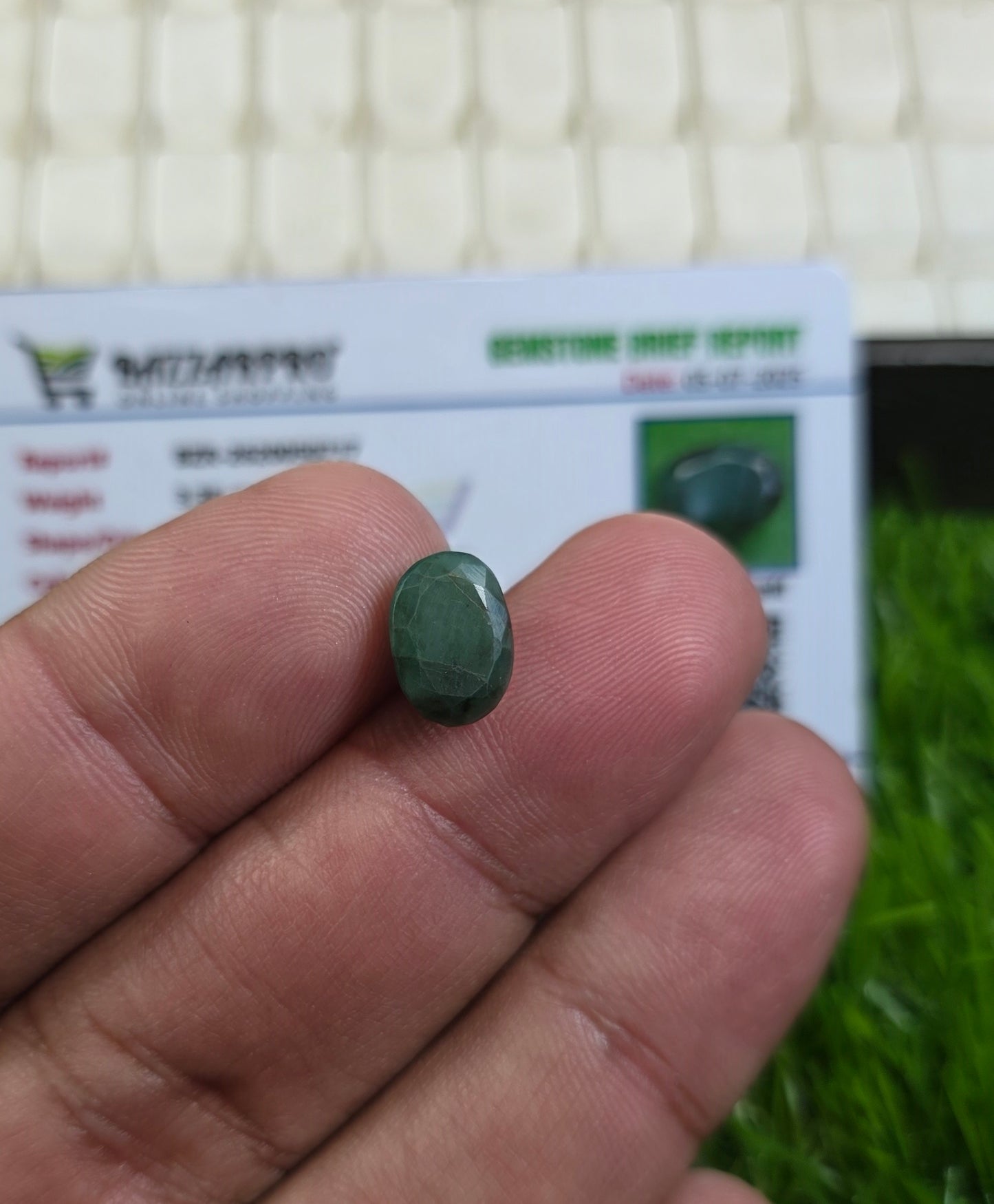 Natural Zambia Zamurd Stone With Lab Certificate