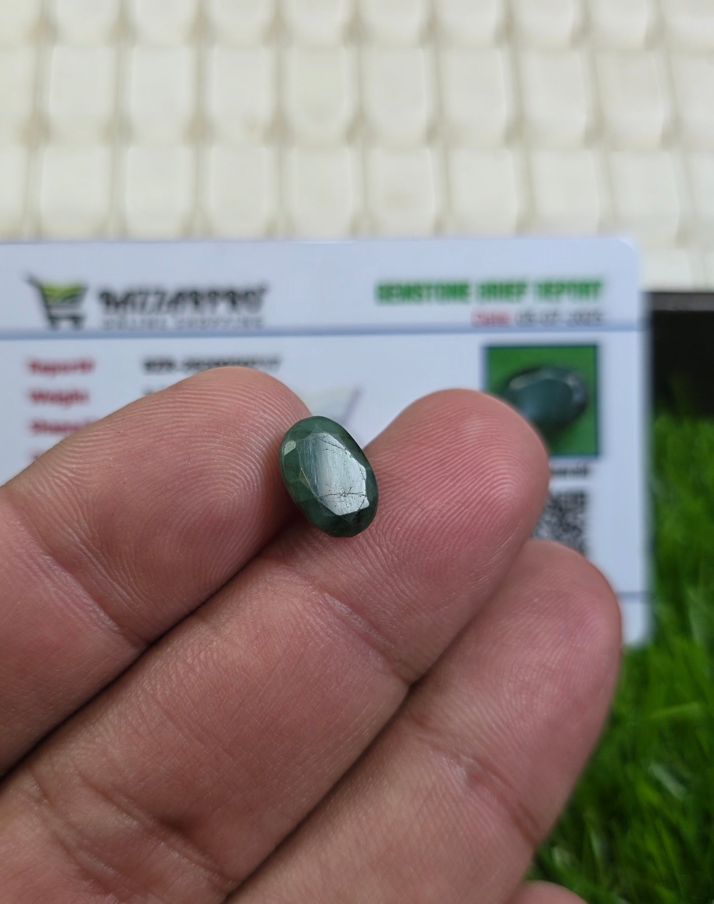 Natural Zambia Zamurd Stone With Lab Certificate