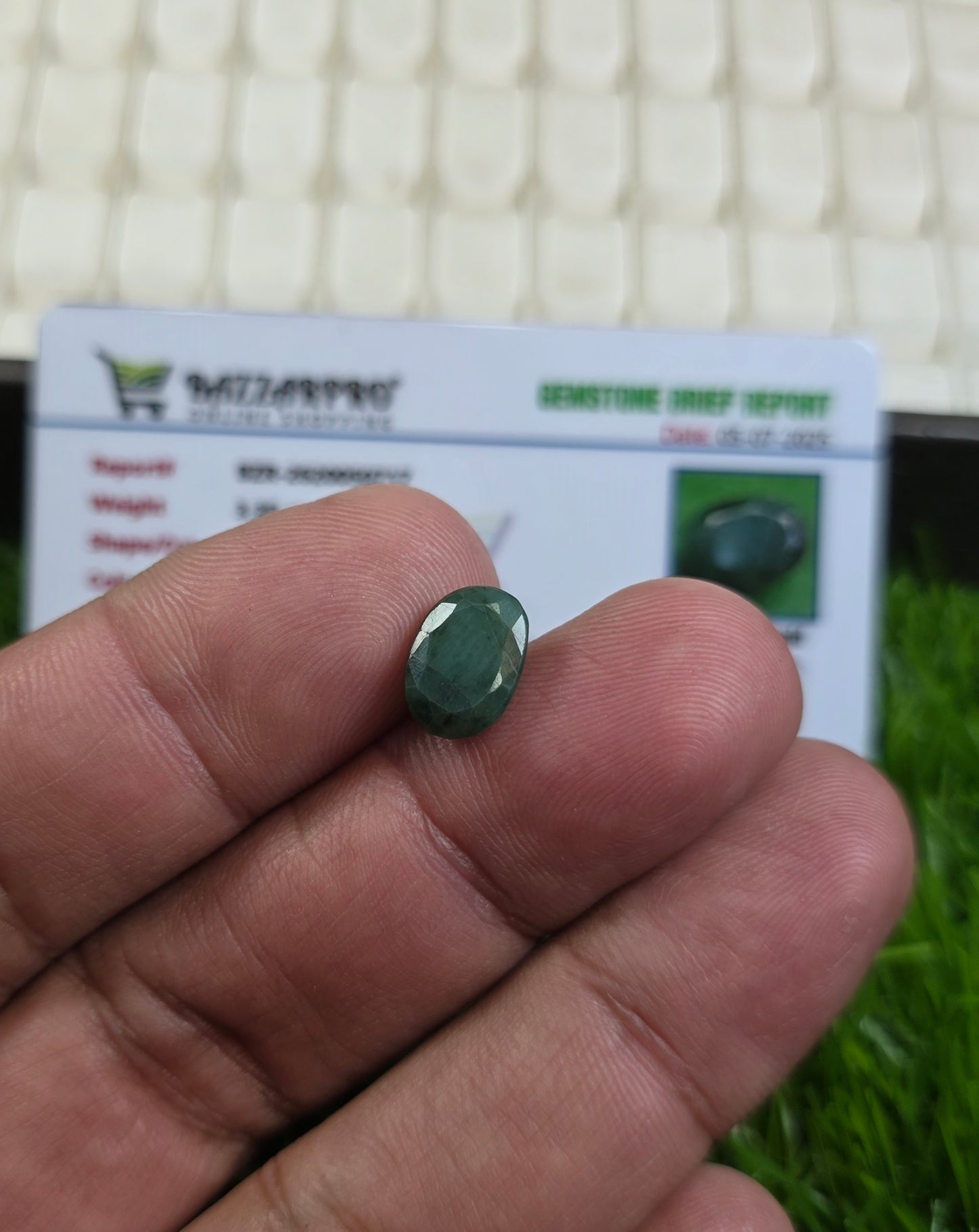 Natural Zambia Zamurd Stone With Lab Certificate