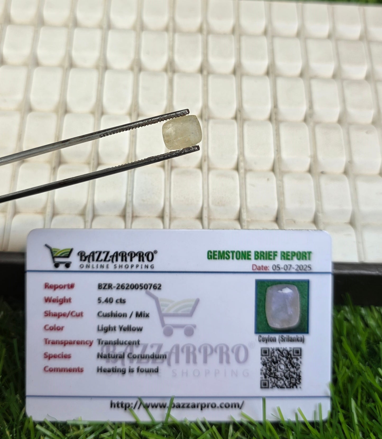 Natural Ceylon Pukhraj Stone With Lab Certificate