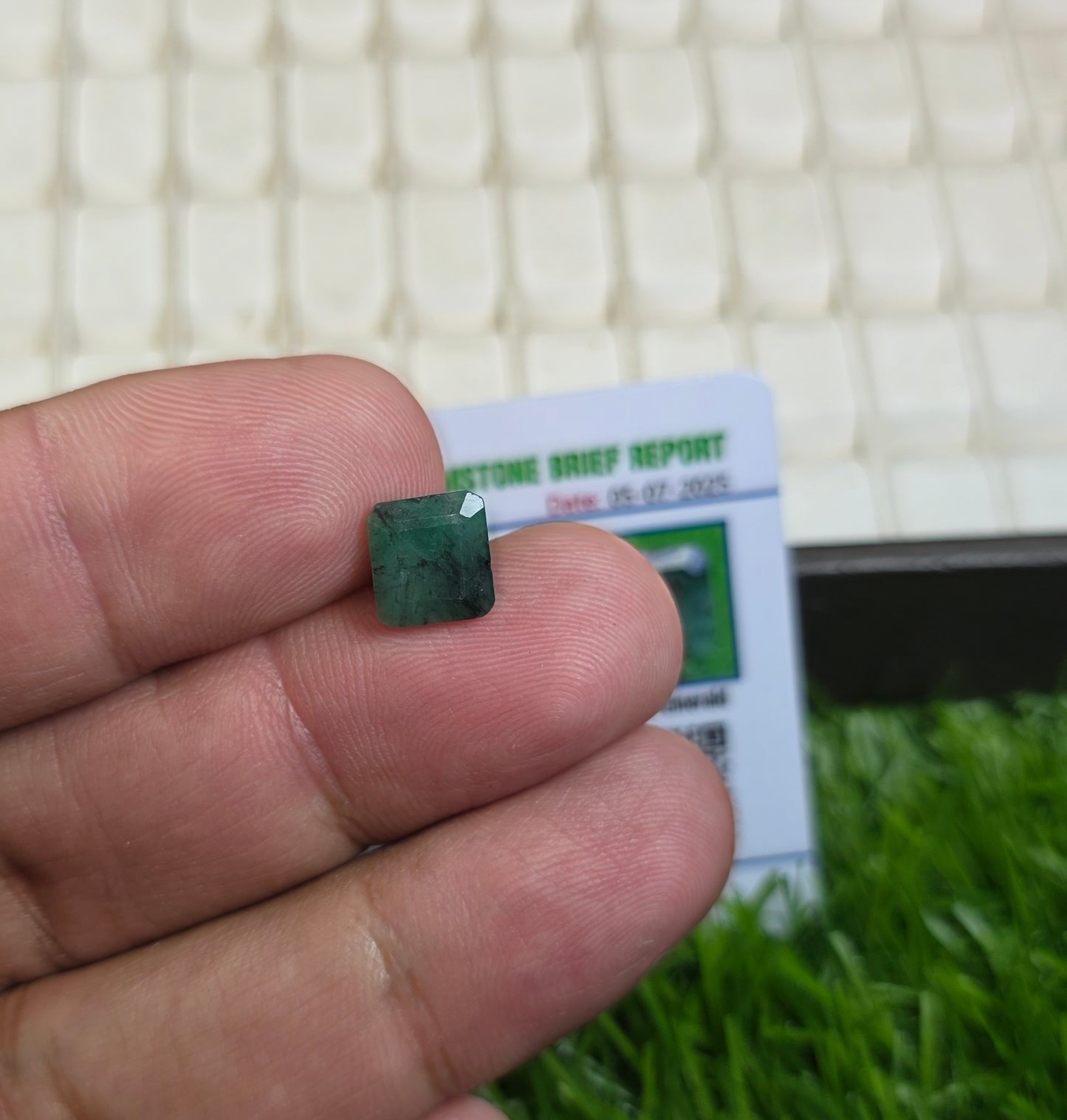 Natural Zambia Zamurd Stone With Lab Certificate