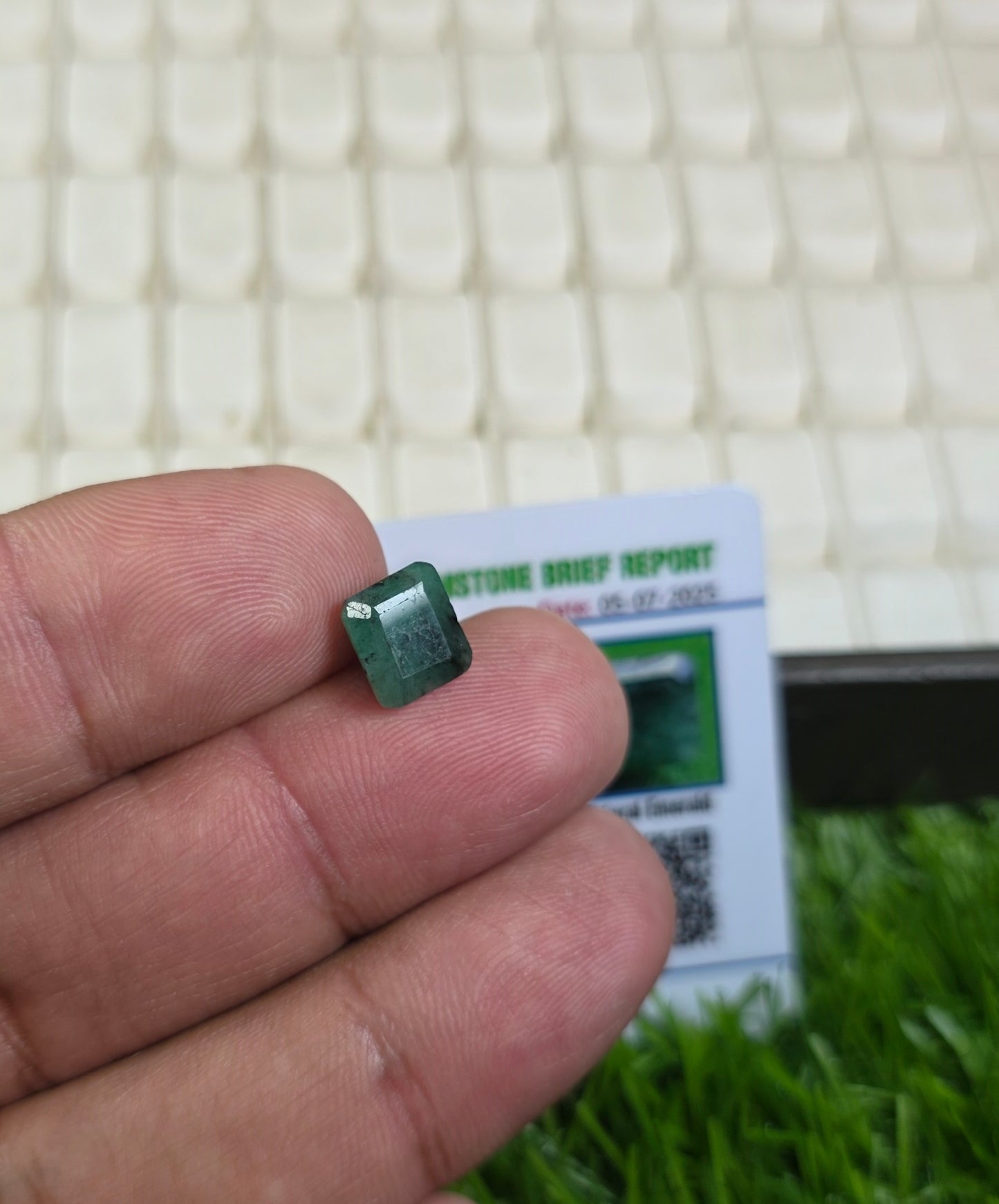 Natural Zambia Zamurd Stone With Lab Certificate