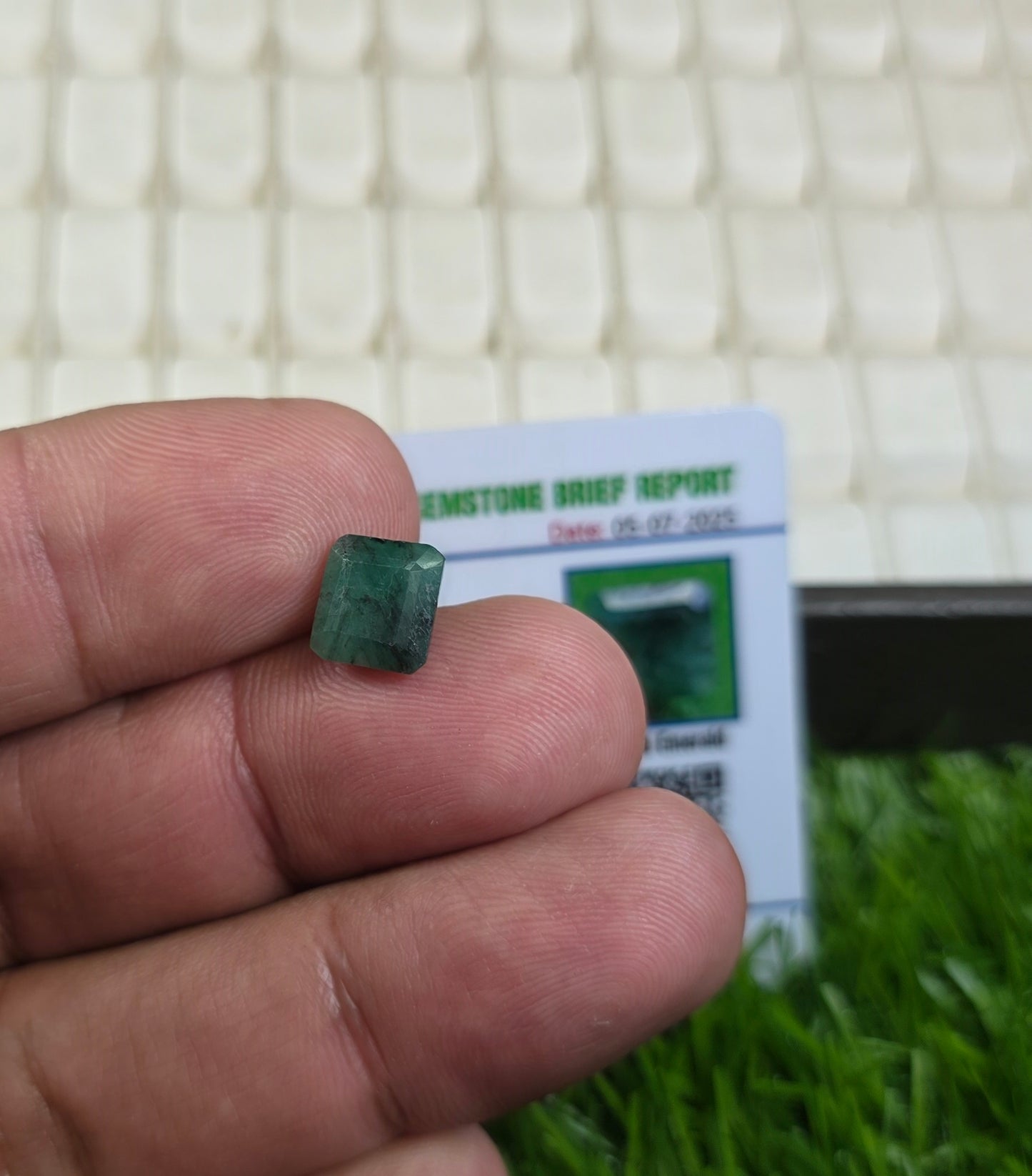 Natural Zambia Zamurd Stone With Lab Certificate