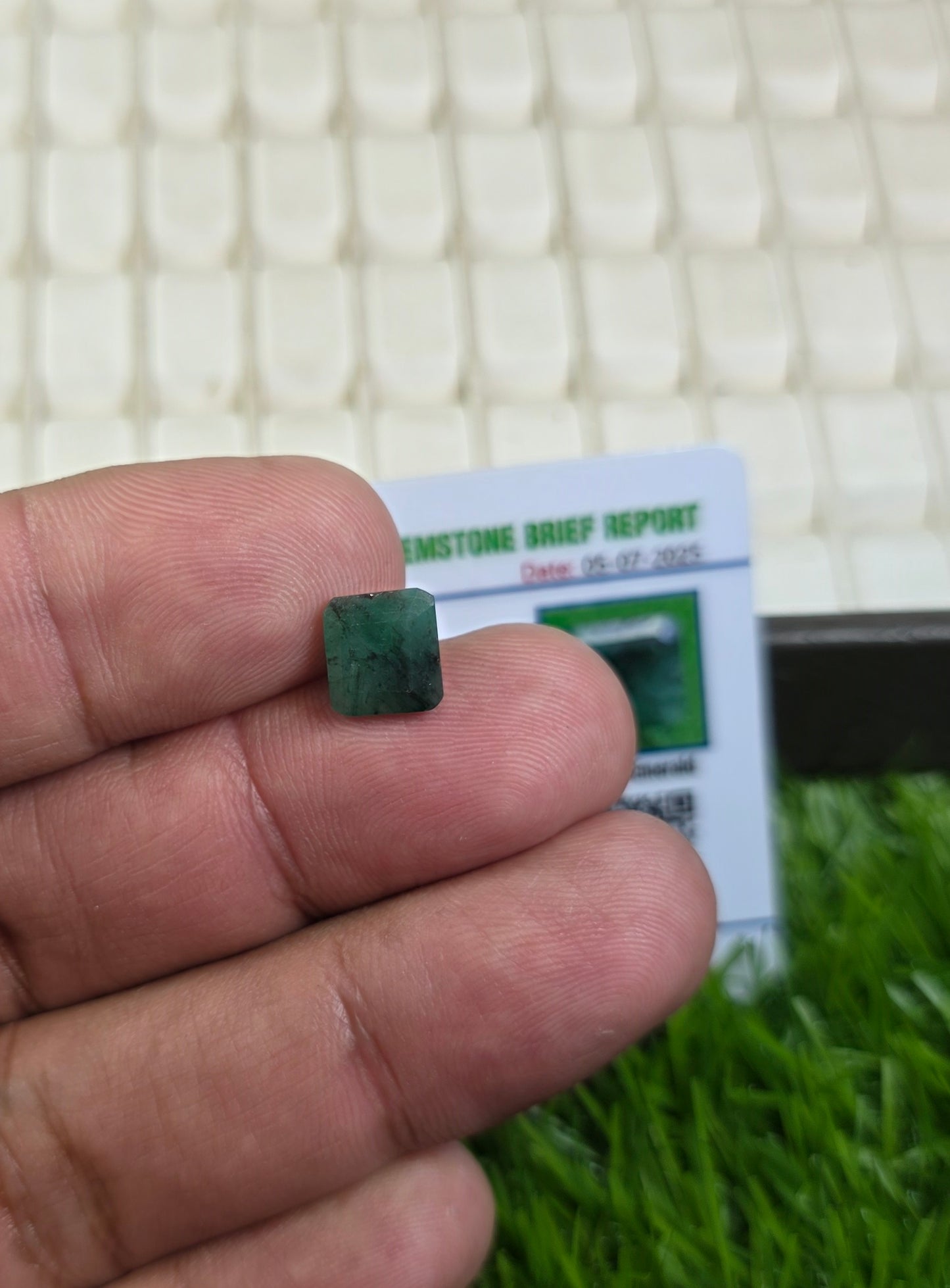 Natural Zambia Zamurd Stone With Lab Certificate