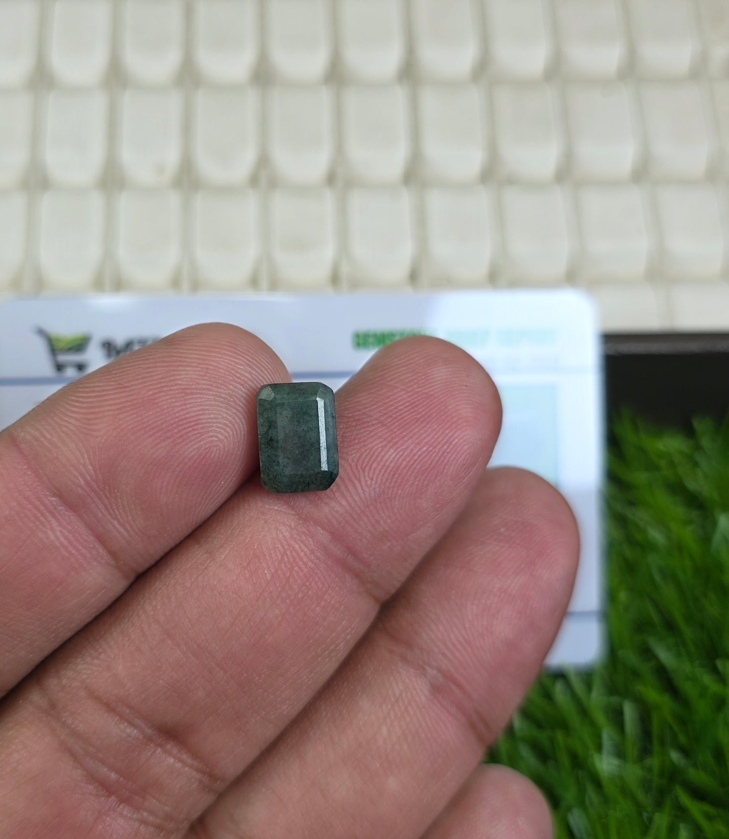 Natural Zambia Zamurd Stone With Lab Certificate