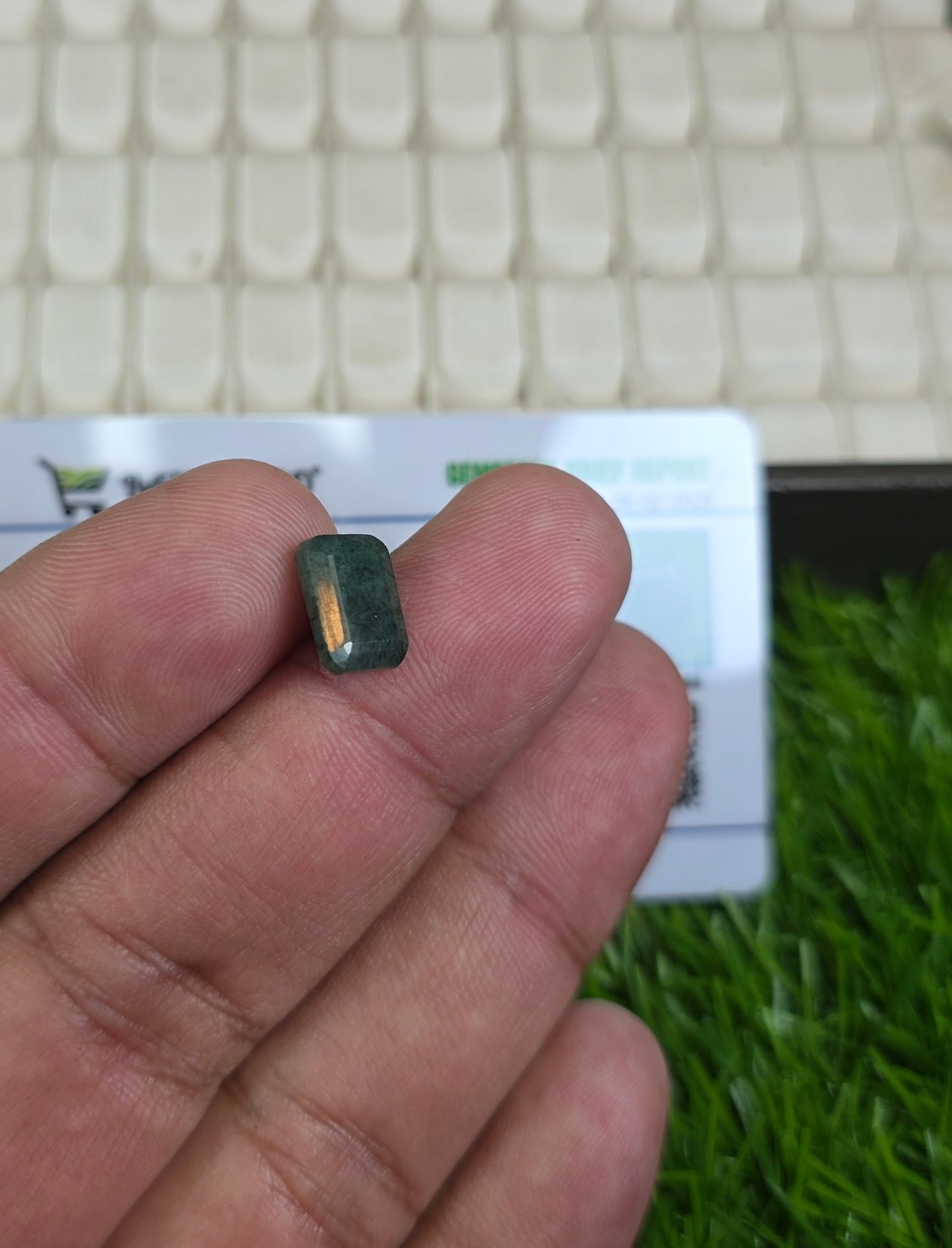 Natural Zambia Zamurd Stone With Lab Certificate