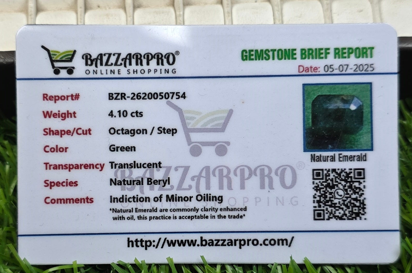 Natural Swat Zamurd Stone With Lab Certificate