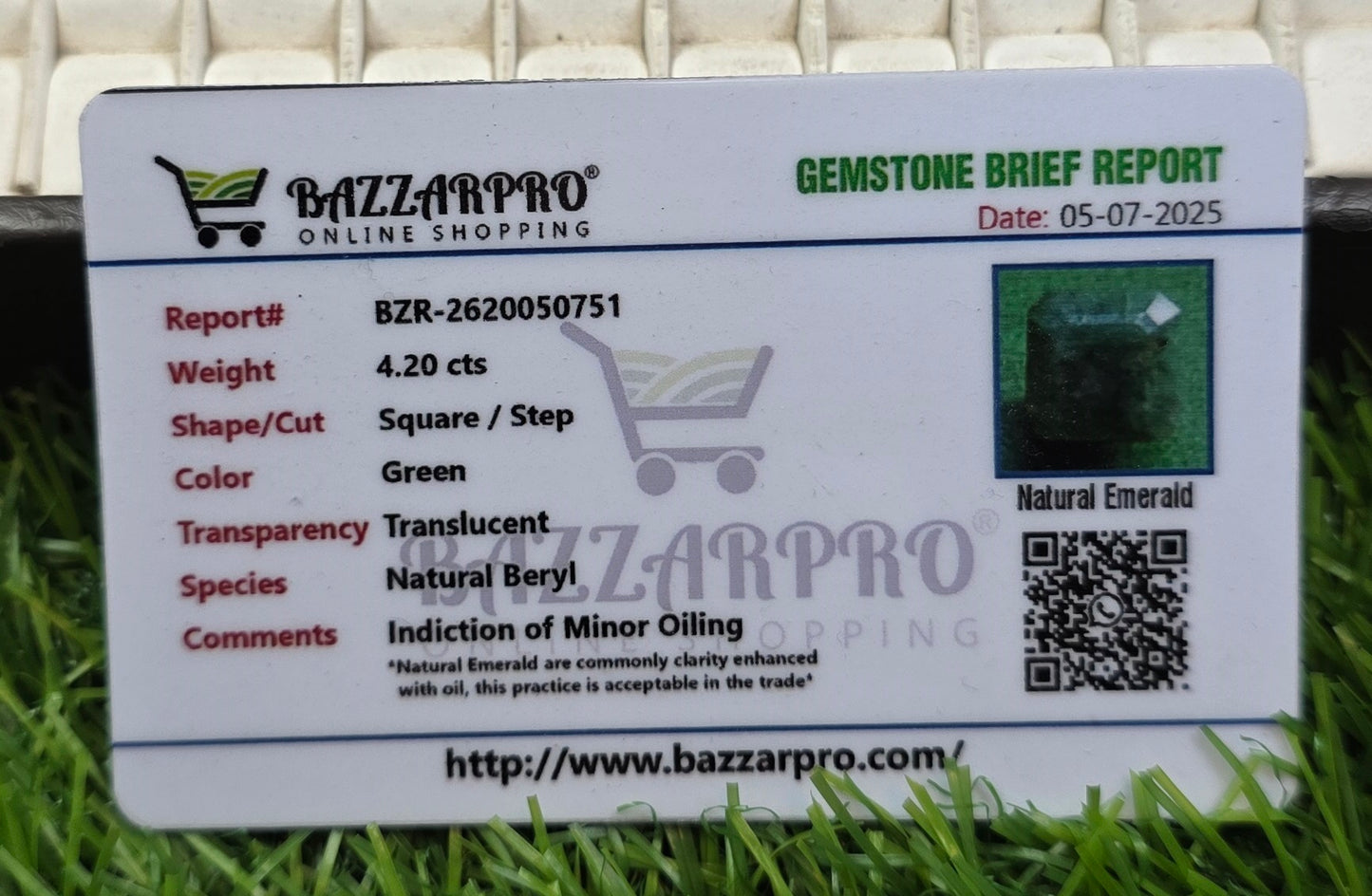 Natural Swat Zamurd Stone With Lab Certificate