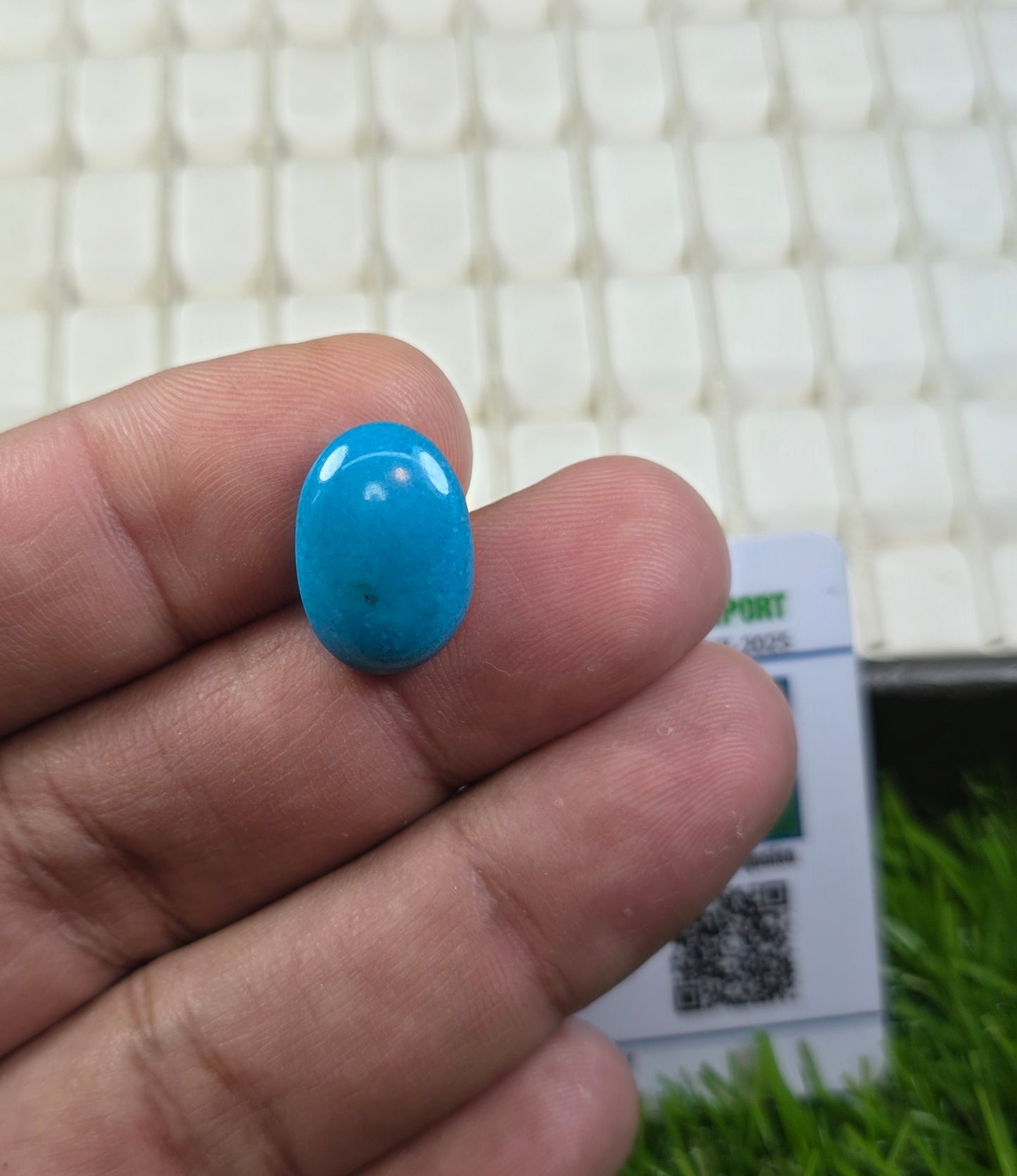 Natural Feroza Stone With Lab Certificate