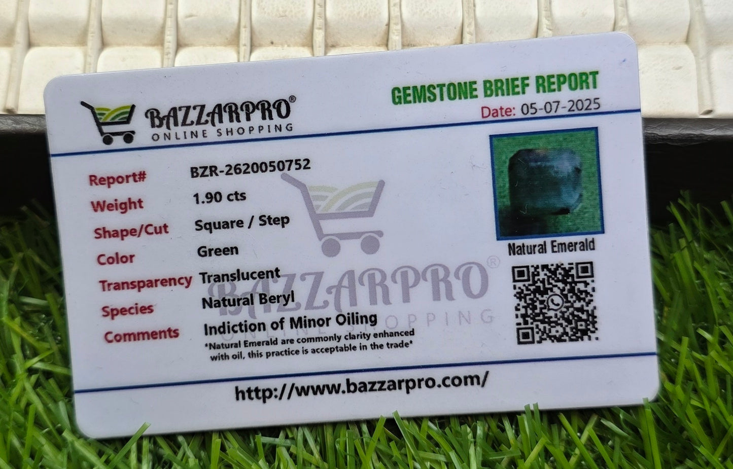 Natural Swat Zamurd Stone With Lab Certificate