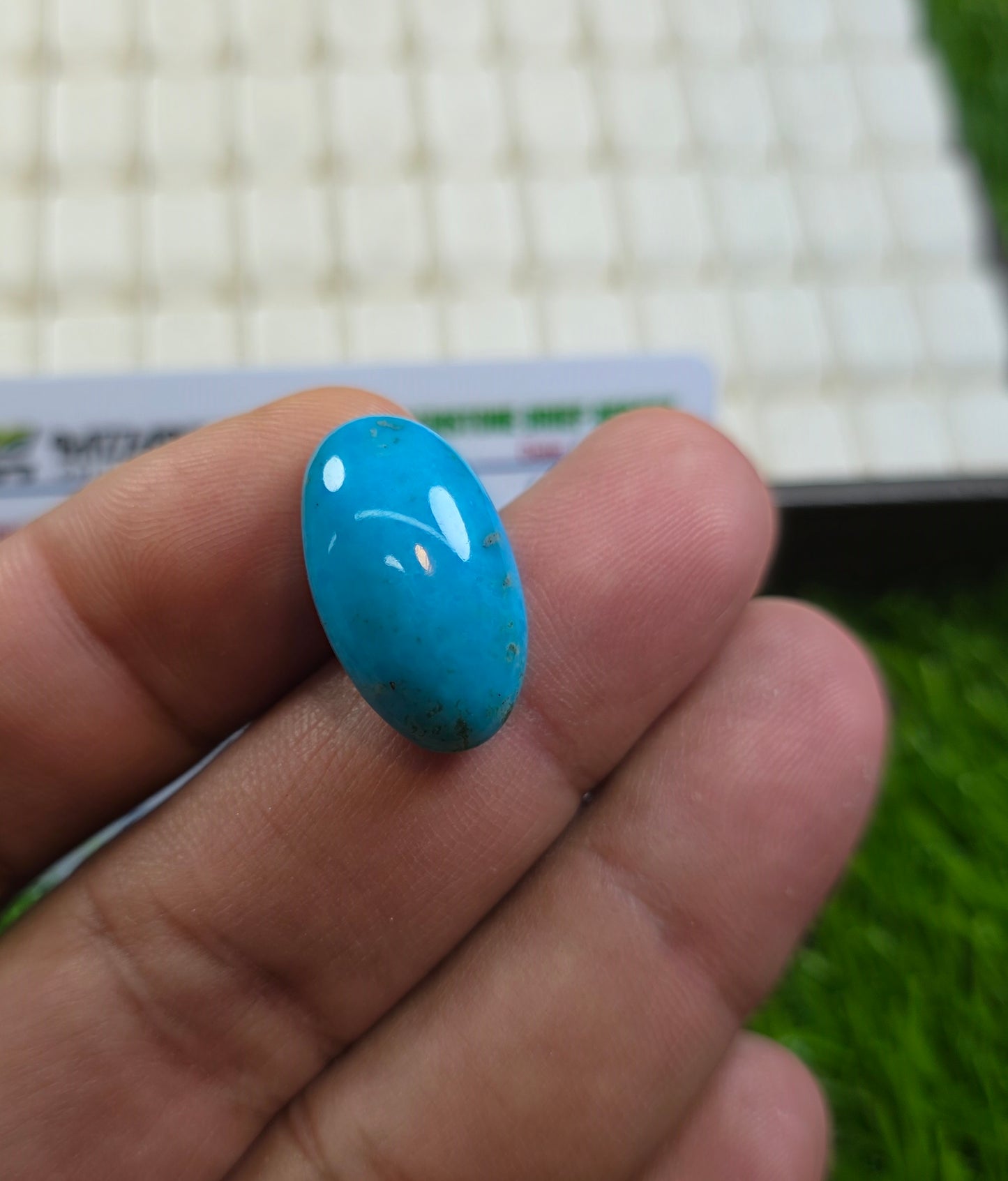 Natural Feroza Stone With Lab Certificate