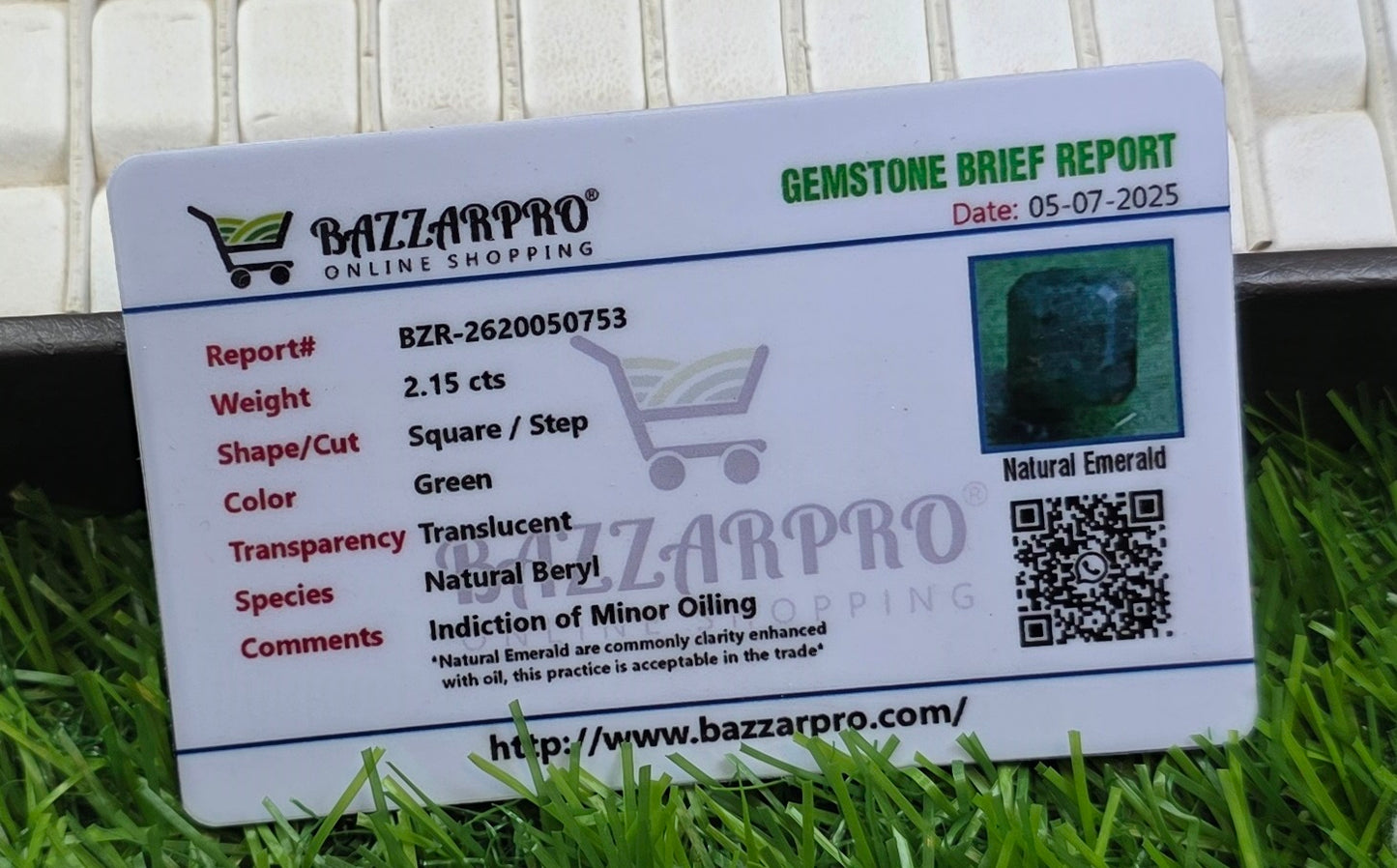 Natural Swat Zamurd Stone With Lab Certificate