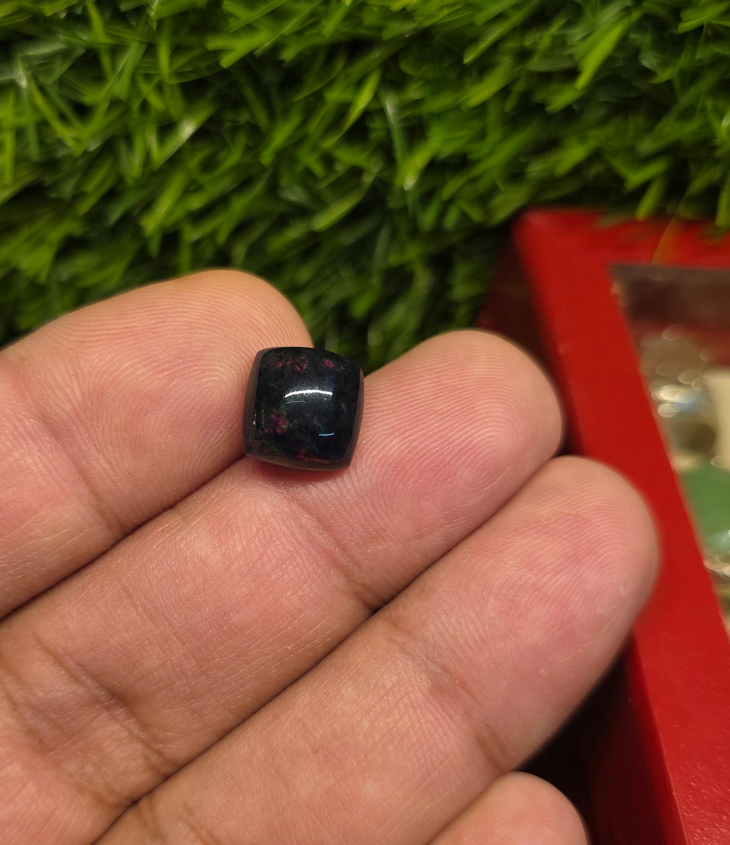 Natural Black Full Fire Opal Stone With Lab Certificate