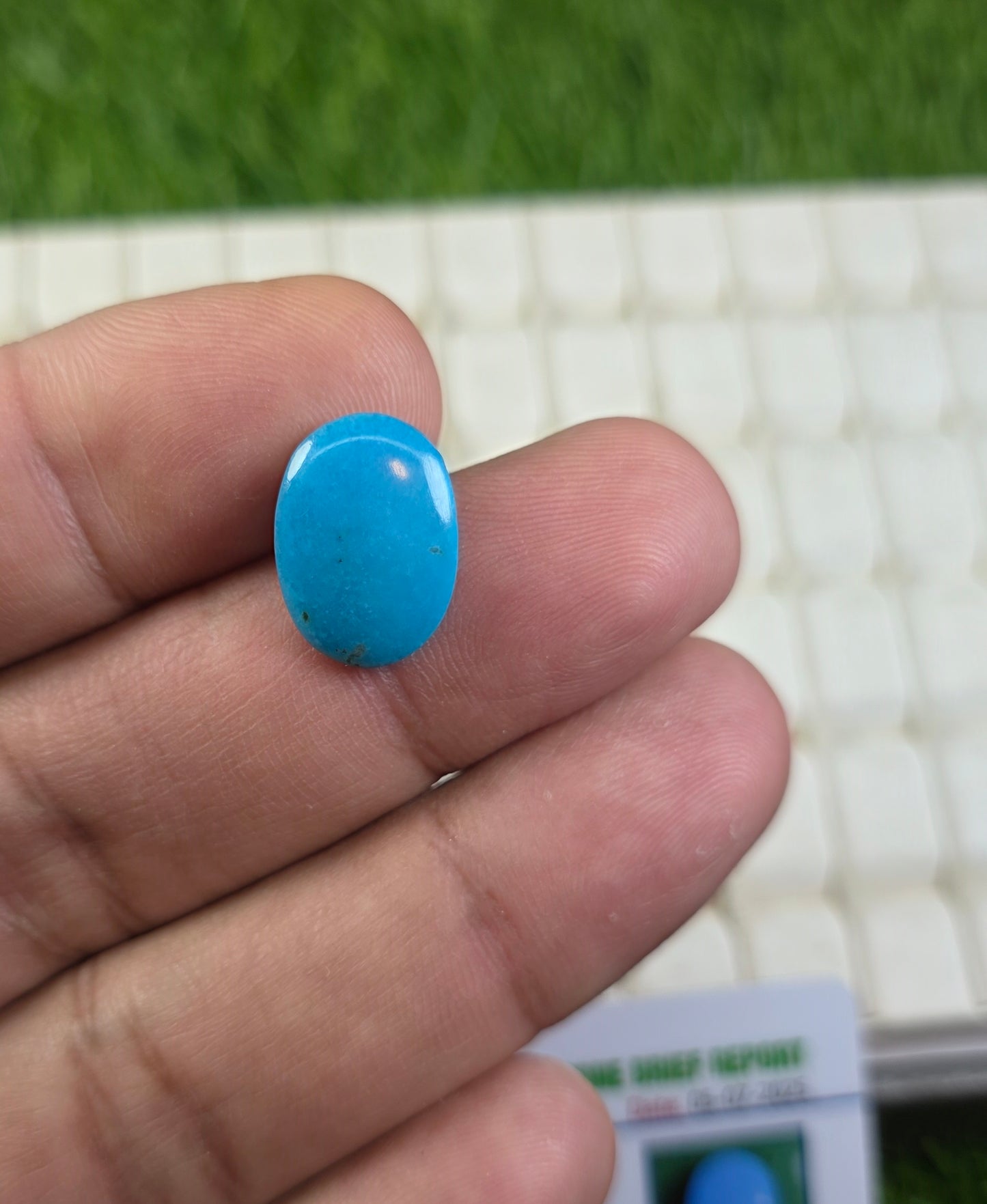 Natural Feroza Stone With Lab Certificate