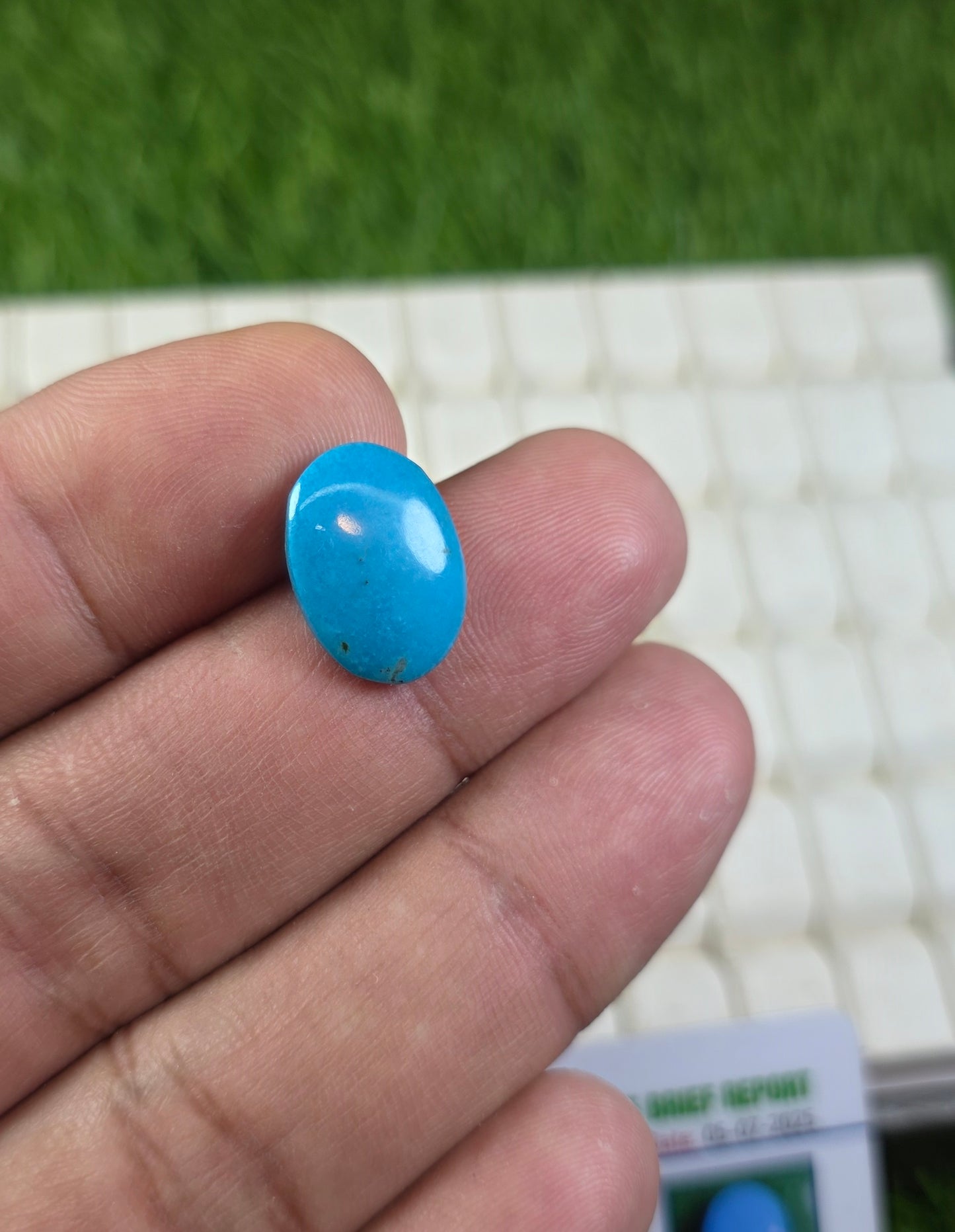 Natural Feroza Stone With Lab Certificate