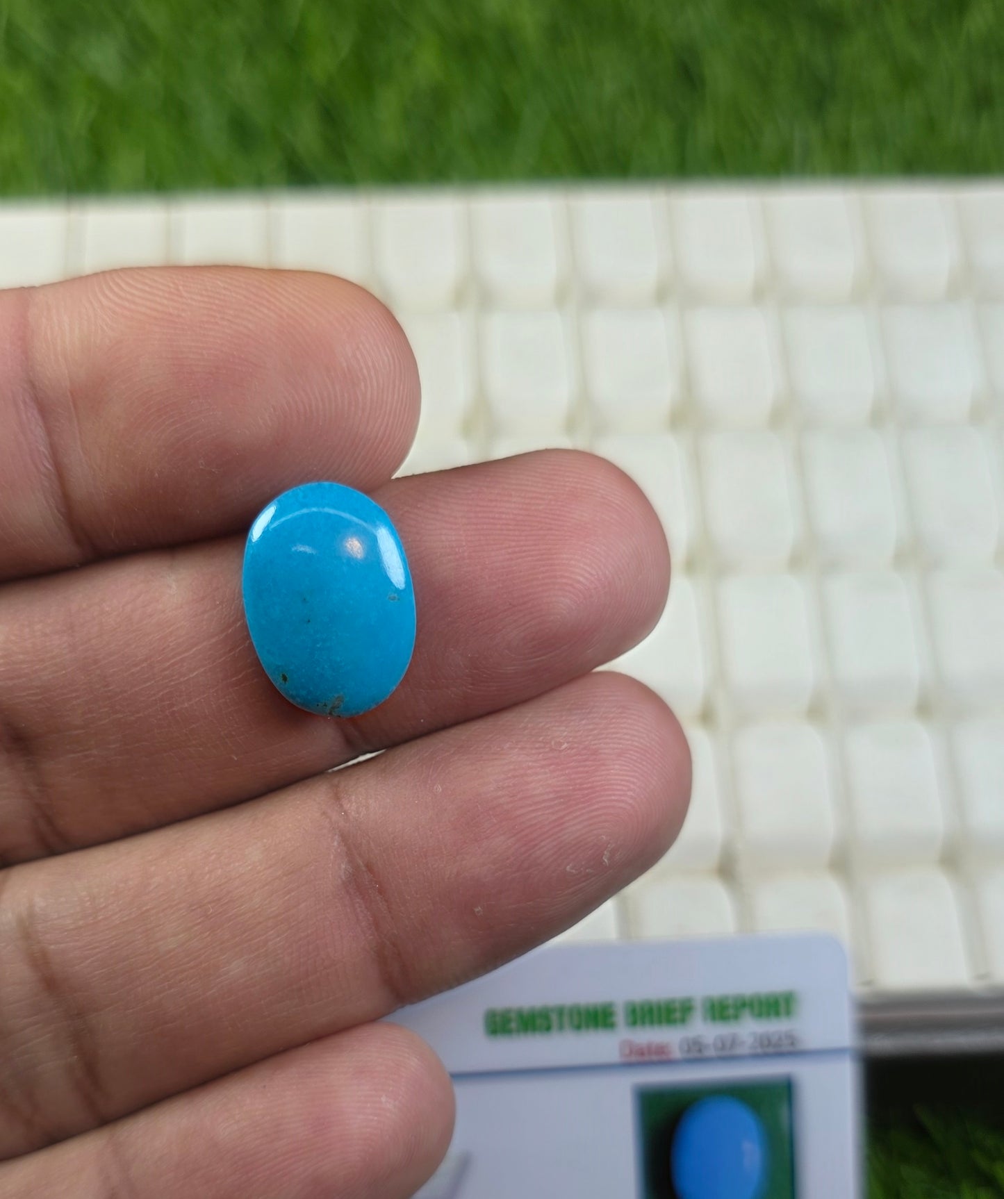 Natural Feroza Stone With Lab Certificate