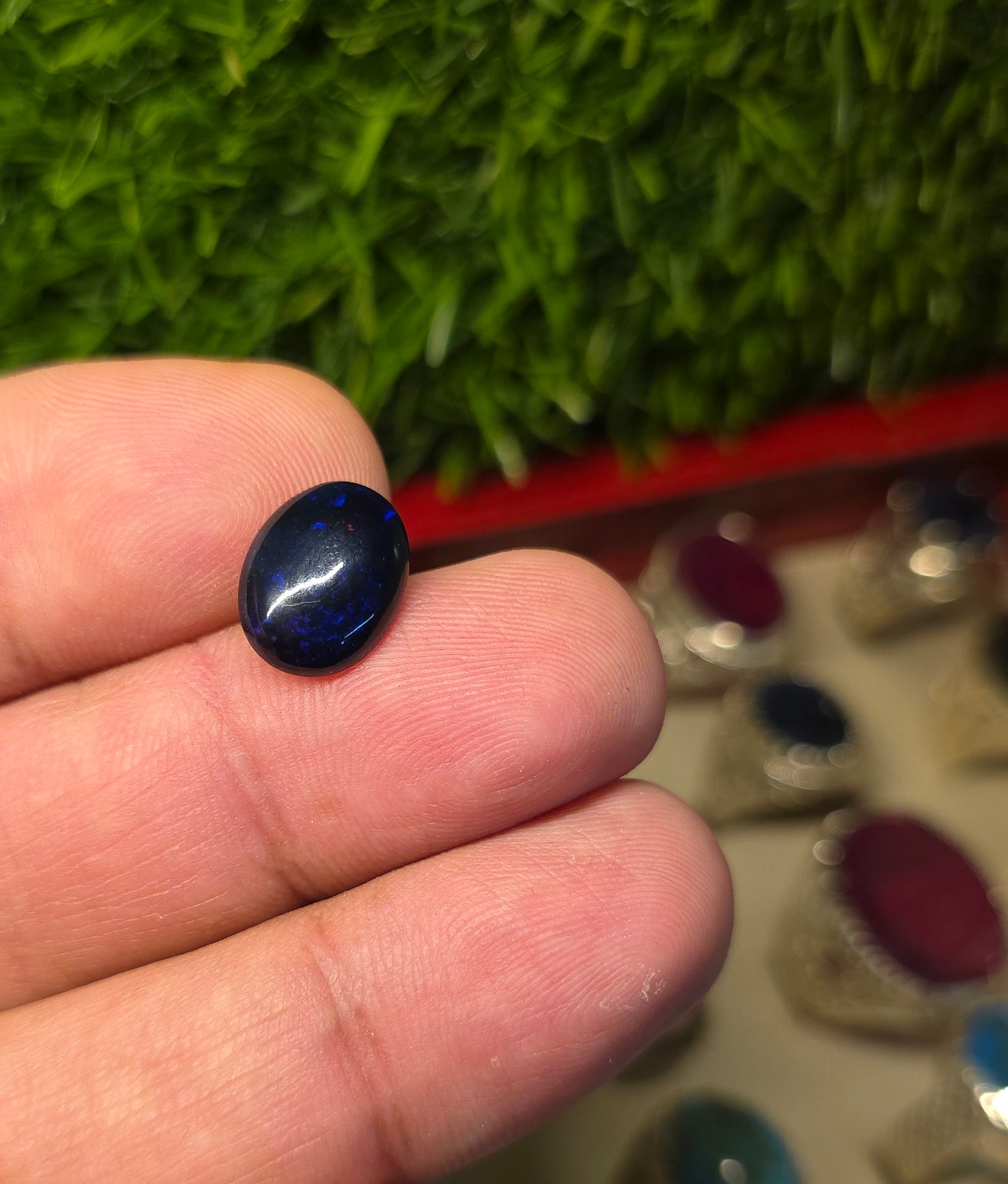 Natural Blue Opal Stone With Lab Certificate