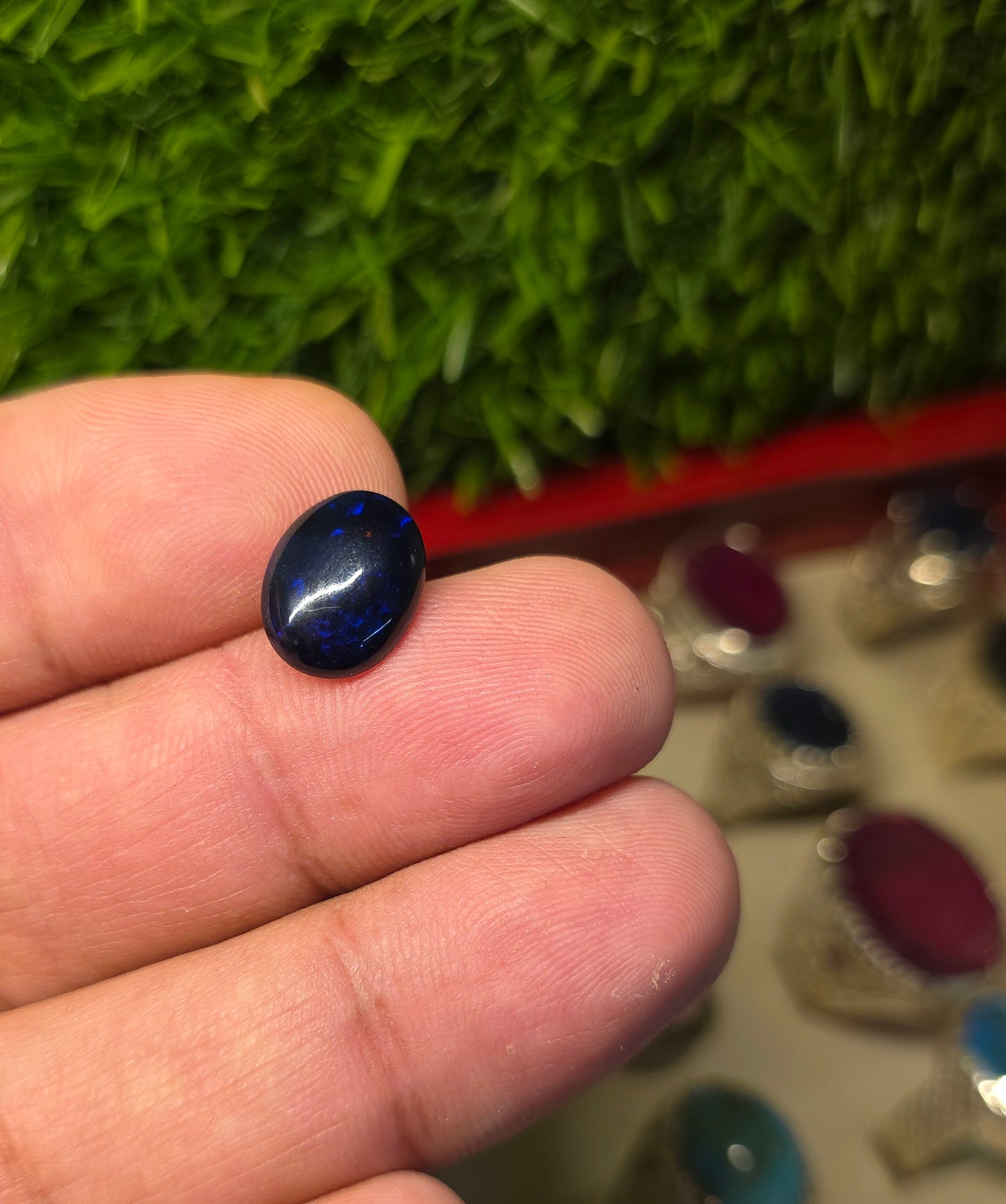 Natural Blue Opal Stone With Lab Certificate