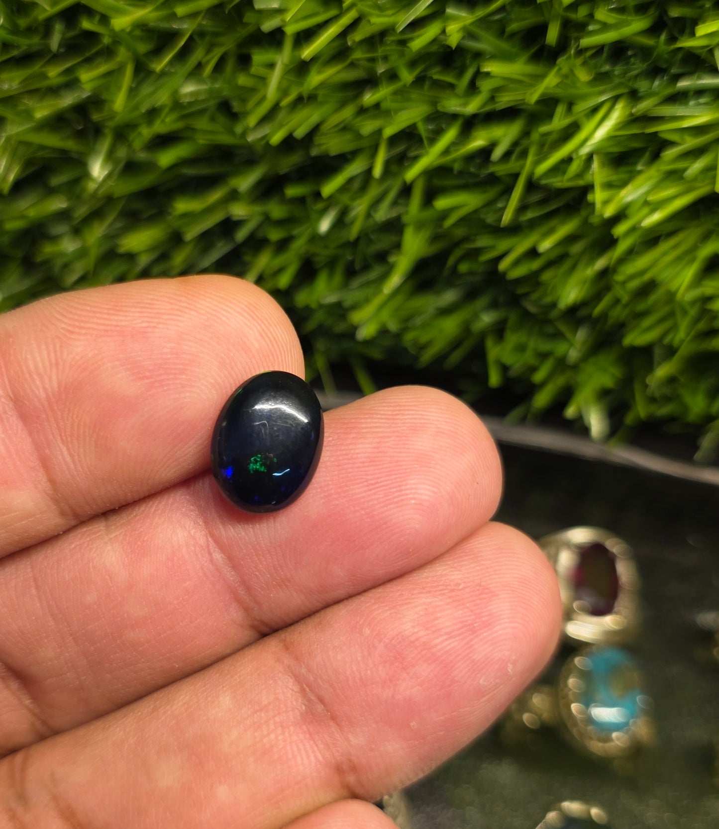 Natural Blue Opal Stone With Lab Certificate